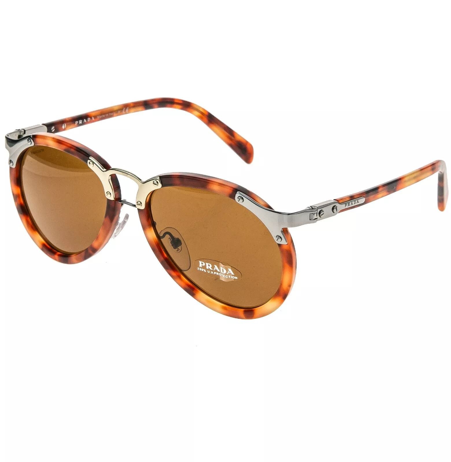 Prada PRADA 01T WANDERER Aviator PR01TS Red Brown Sunglasses 01TS Size ONE SIZE - 10 Thumbnail