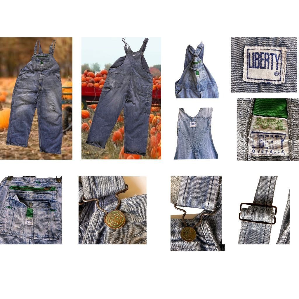 Liberty VTG Liberty Overalls Unisex 46 x 62 Cotton Blue Denim Bibs Size US 44 / EU 60 - 6 Thumbnail