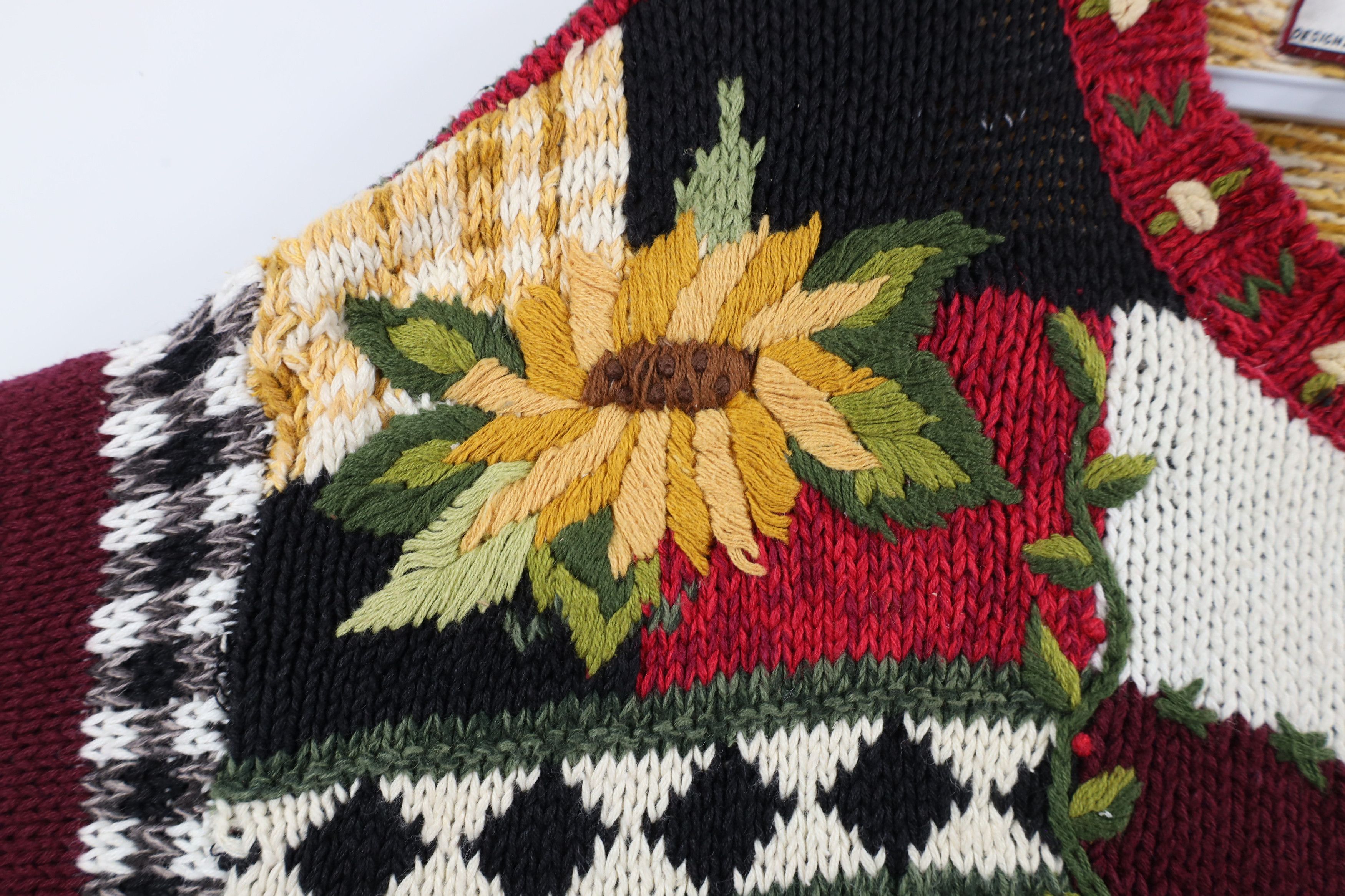Vintage Vintage Y2K 2000 Country Flower Chicken Cardigan Sweater Size M / US 6-8 / IT 42-44 - 4 Thumbnail