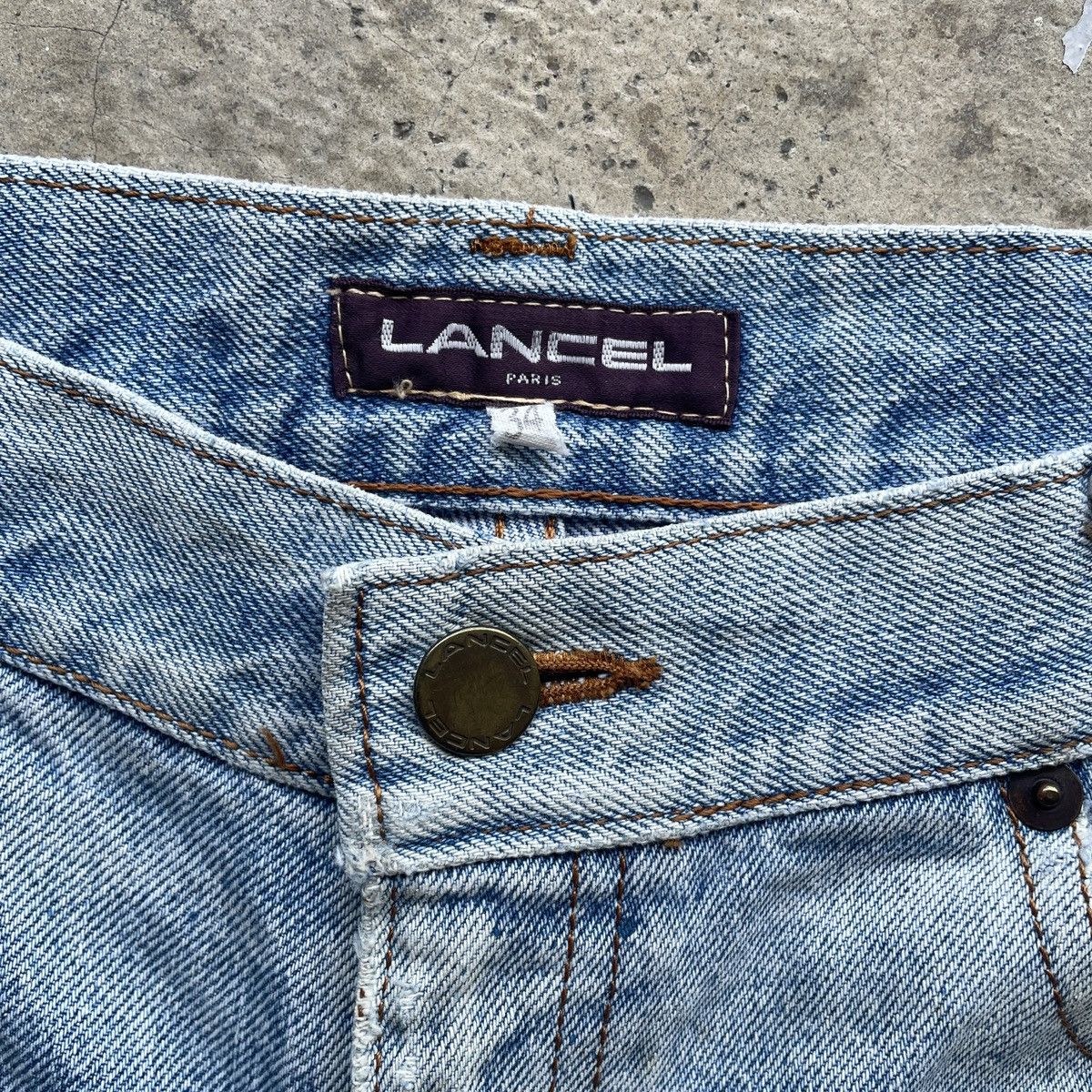 Lancel Vintage Lancel Paris Faded Distressed Painter Jeans Pants Size US 32 / EU 48 - 7 Thumbnail