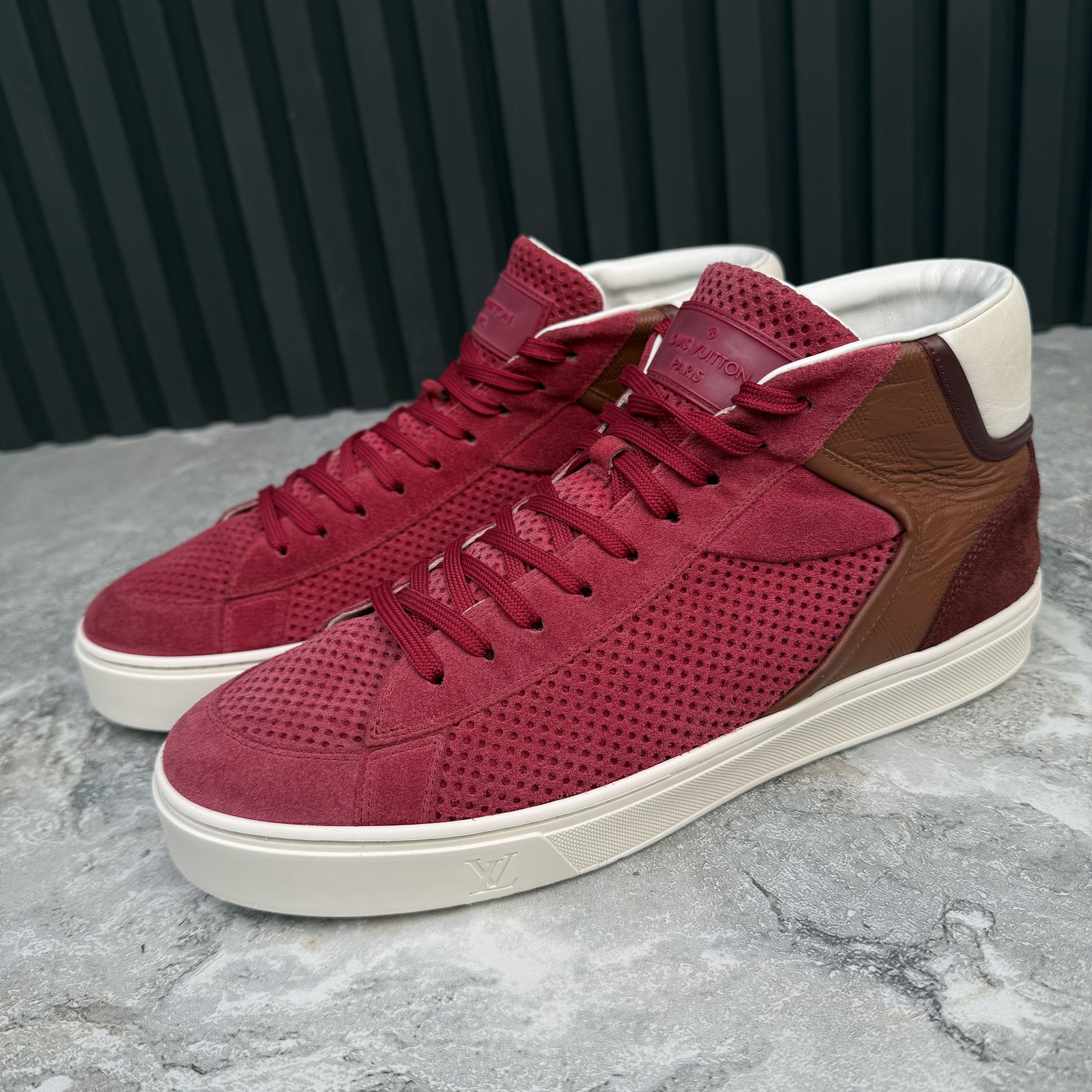 Louis Vuitton Player Trainer Sneakers Brown Damier Suede 7 LV Size US 8 / EU 41 - 4 Thumbnail