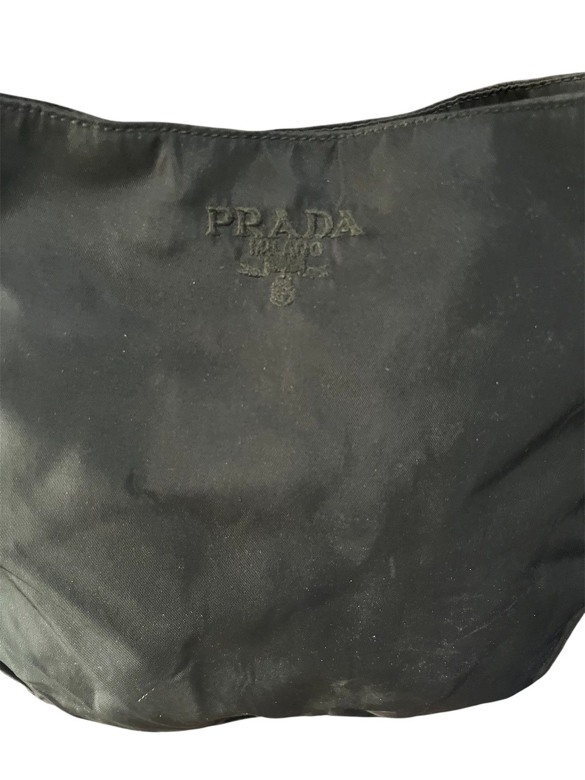 Prada Vintage Prada Black Tessuto Chainlink Shoulder Bag Size ONE SIZE - 2 Thumbnail