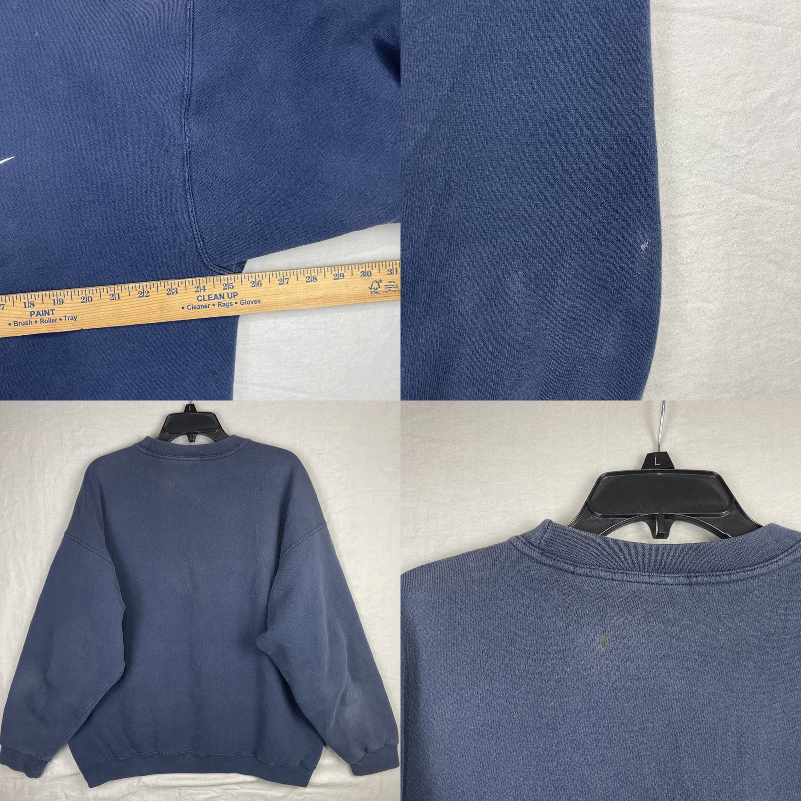 Nike VINTAGE Nike Sweatshirt Mens XL Navy Long Sleeve Crewneck Made In USA Sweatshirt Size US XL / EU 56 / 4 - 9 Thumbnail