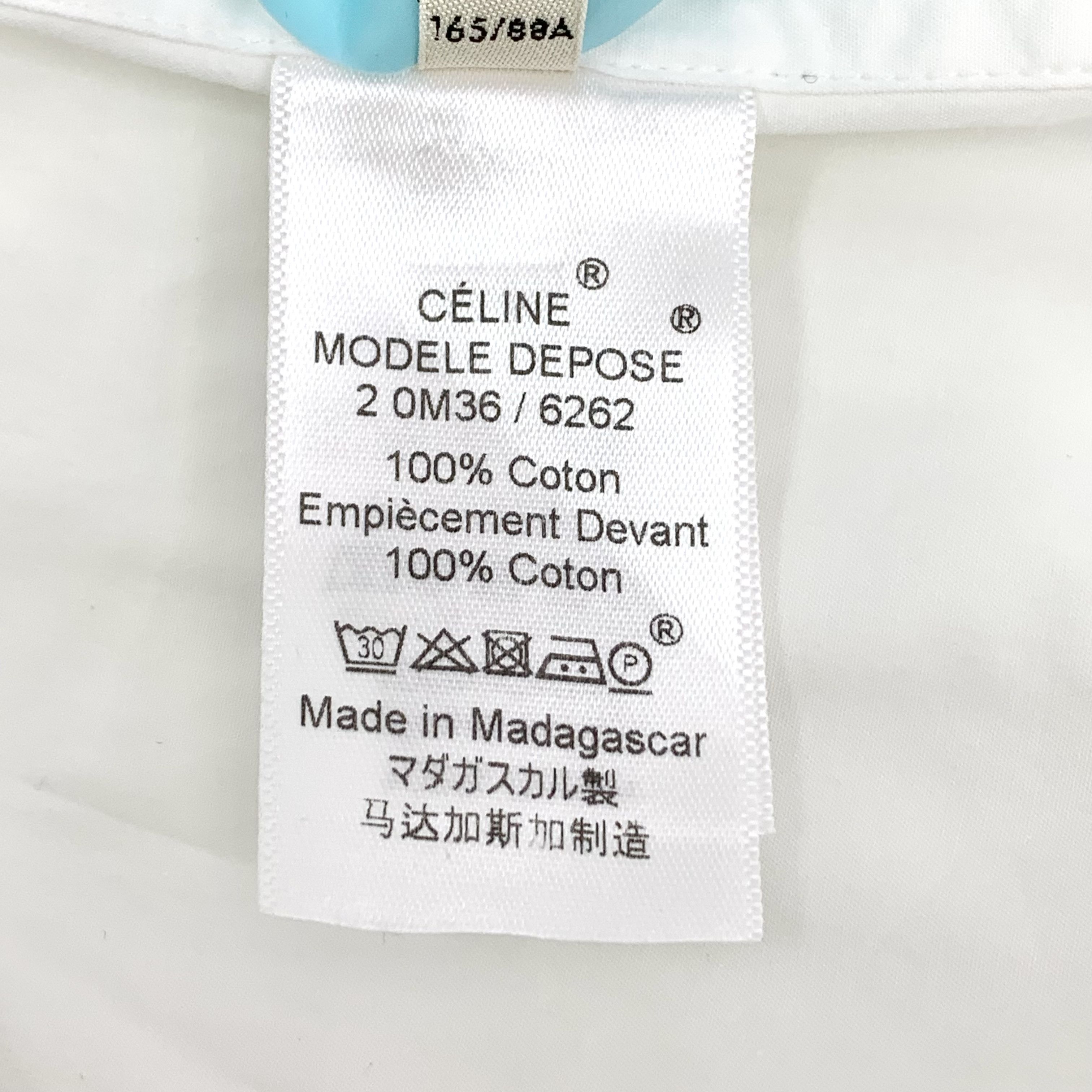Celine Celine Cotton Shirt White (40) Size S / US 4 / IT 40 - 7 Thumbnail