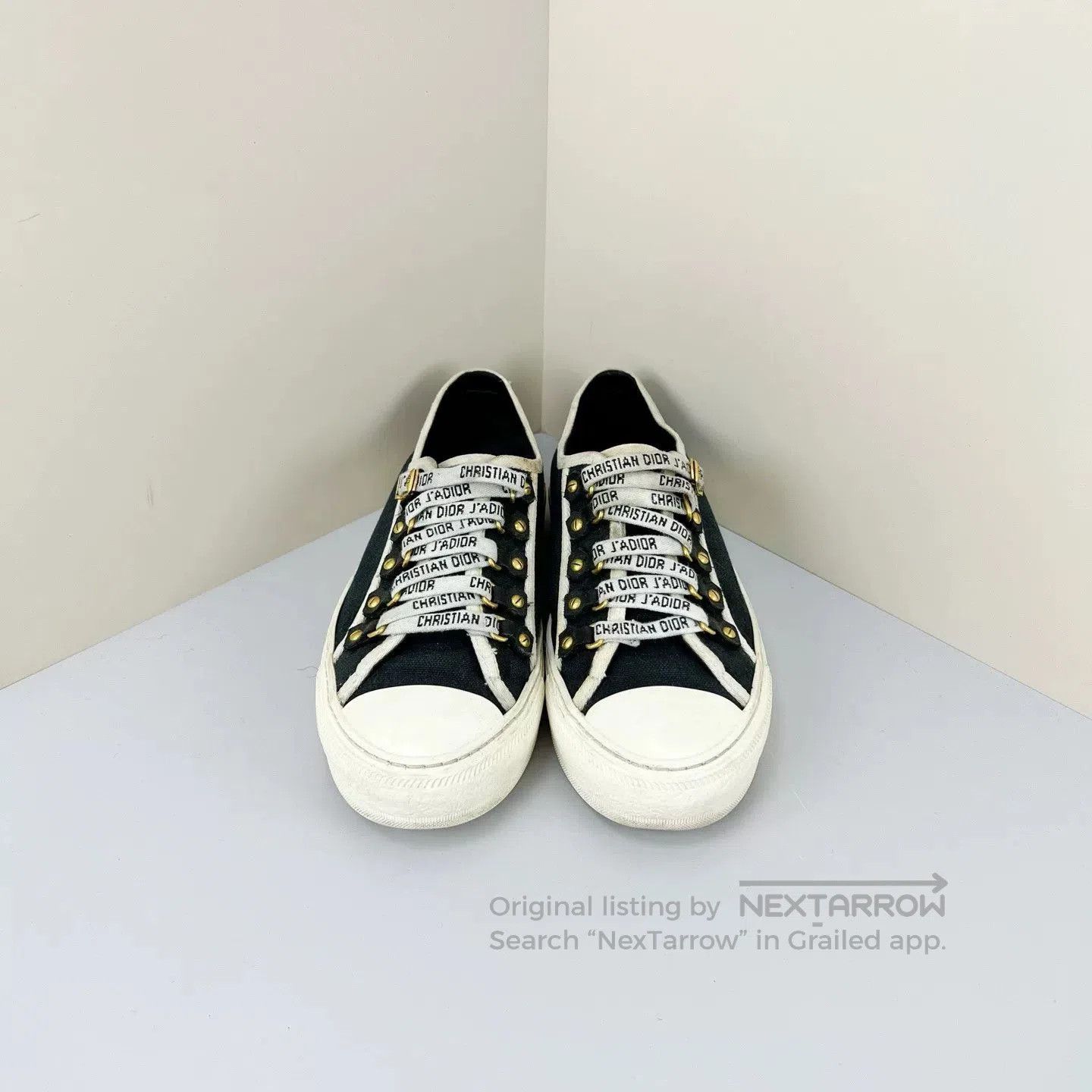 Dior Dior Embroidered Slogan Canvas Sneakers. Size US 5.5 / IT 35.5 - 1 Thumbnail