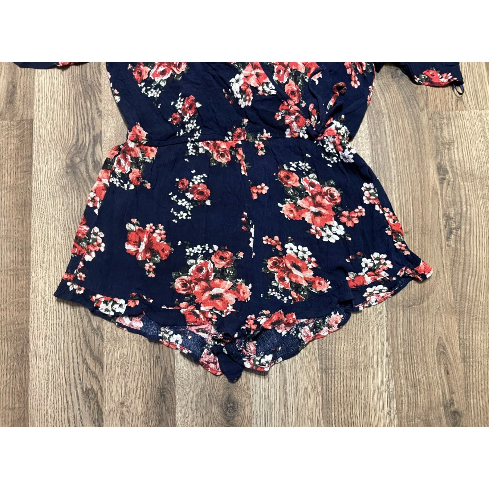 Vintage Ambiance Romper Womens Large Floral Off Shoulder Shirt? Size 36" / US 14 / IT 50 - 4 Thumbnail