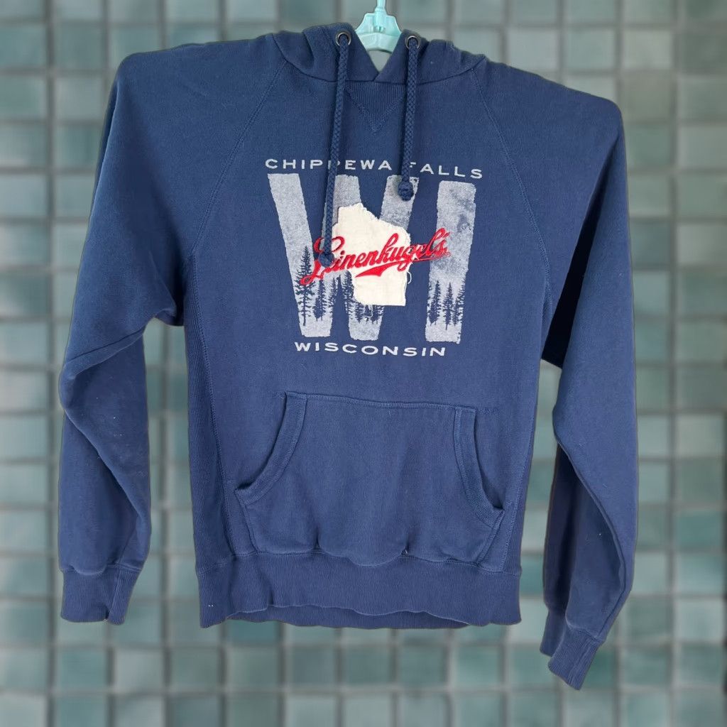 Vintage VINTAGE BLUE 84 Mens Graphic Blue Hoodie Sz S Wisconsin Chippewa Falls Leinenkugel's Size US S / EU 44-46 / 1 - 1 Thumbnail
