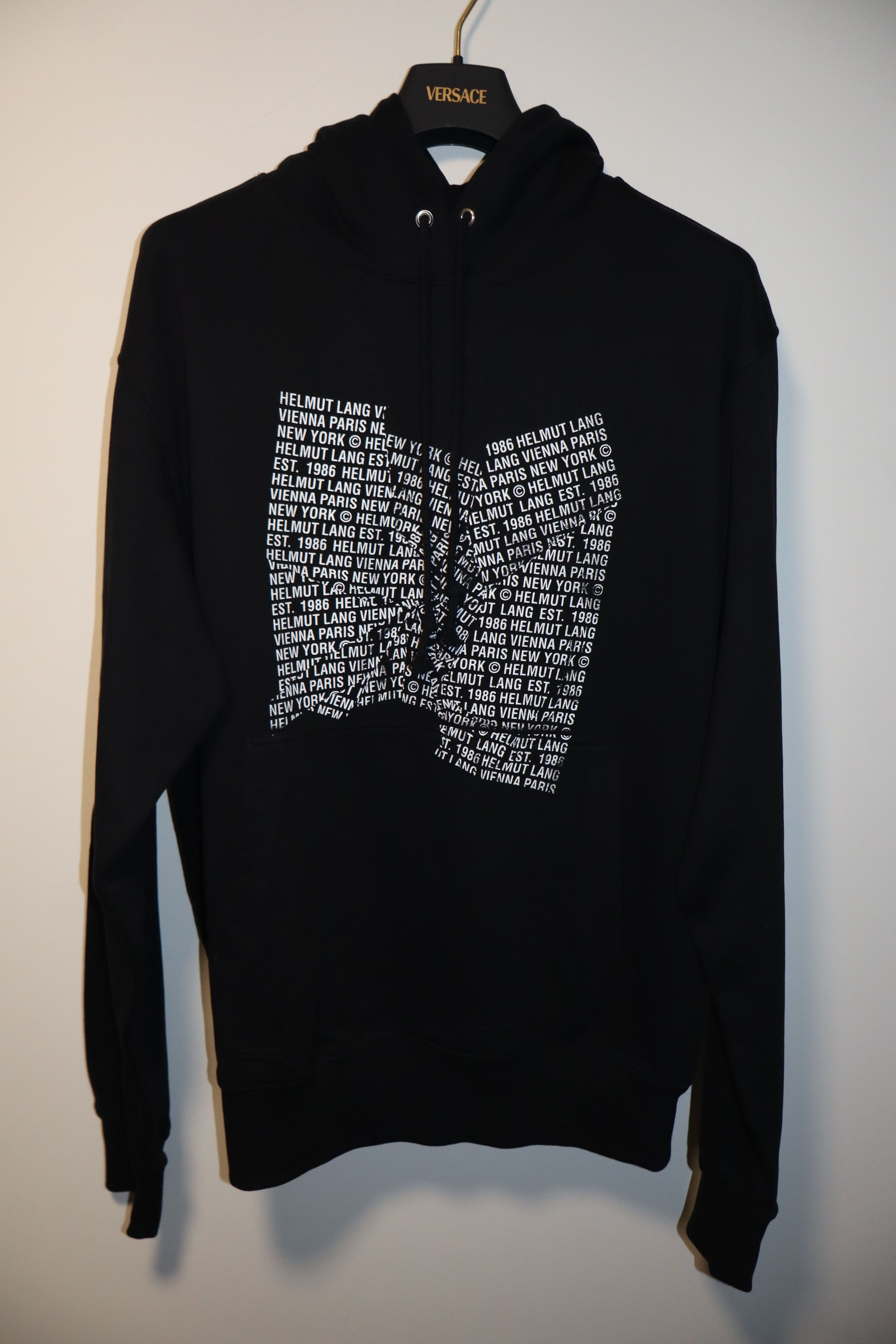 Helmut Lang distorted logo print hoodie Size US L / EU 52-54 / 3 - 1 Thumbnail