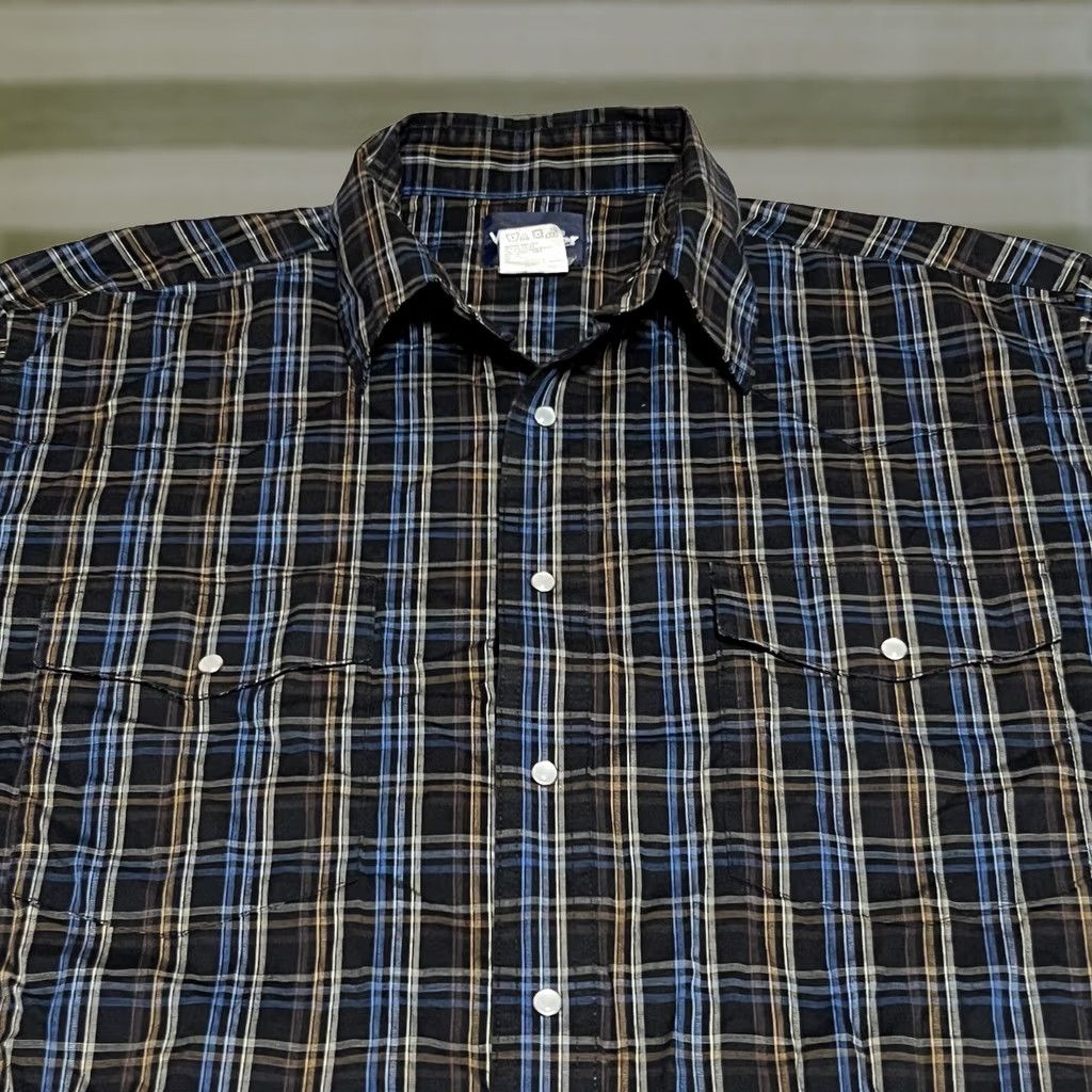 Wrangler Wrangler Western Long Sleeve Pearl Snap Multicolor Plaid Men's XL Size Shirt Size US XL / EU 56 / 4 - 1 Thumbnail