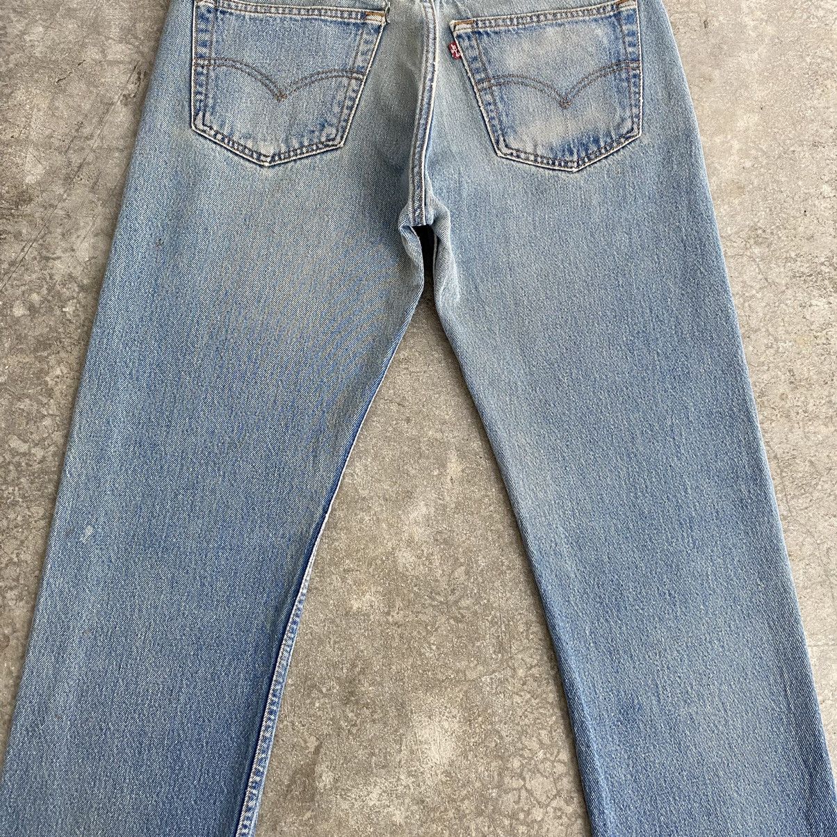 Levi's Size 31x30.5 VTG 90’s Levis 501xx Light Blue Jeans Size US 31 - 16 Thumbnail