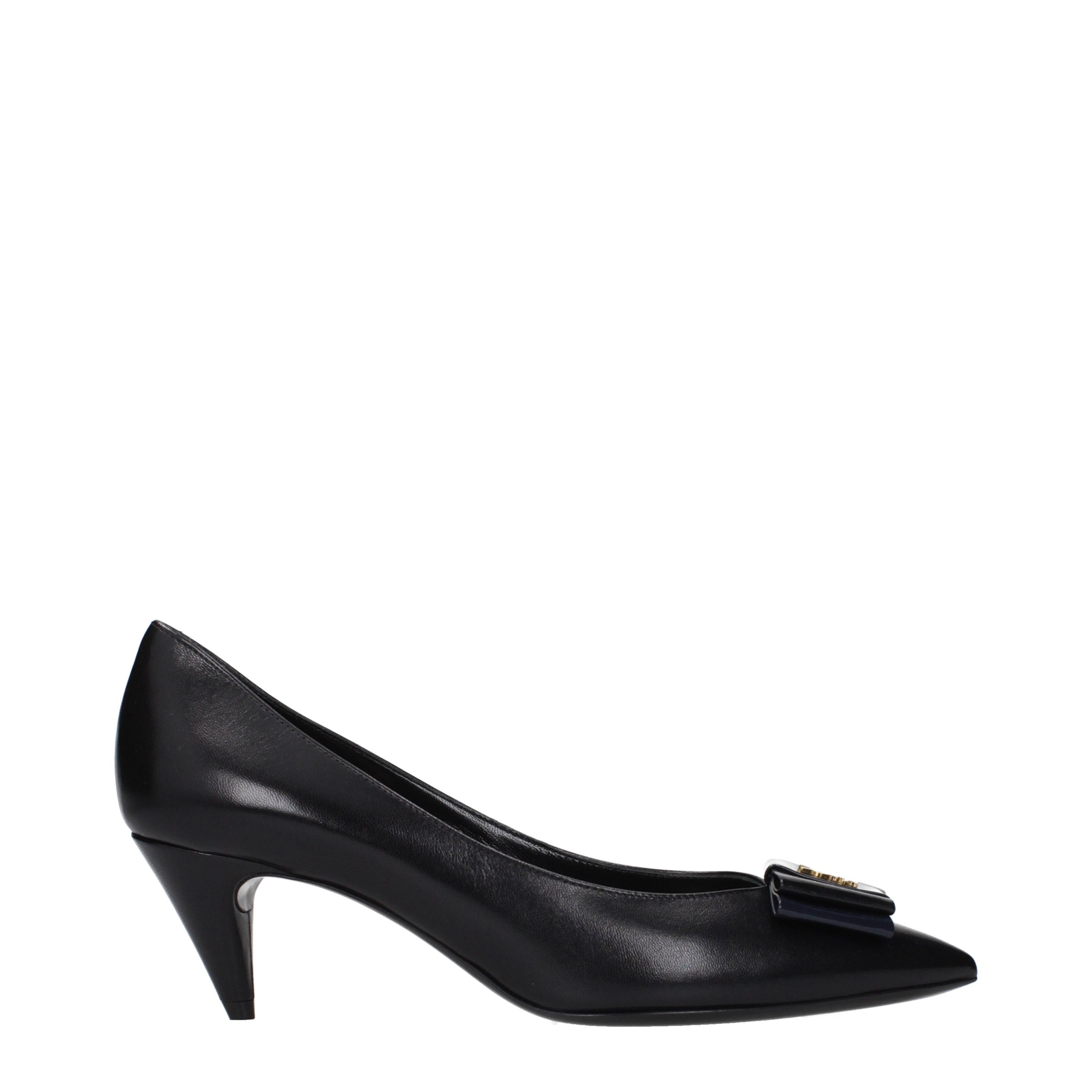 Saint Laurent Paris Saint Laurent Pumps Women Leather Black Size US 6 / IT 36 - 1 Thumbnail