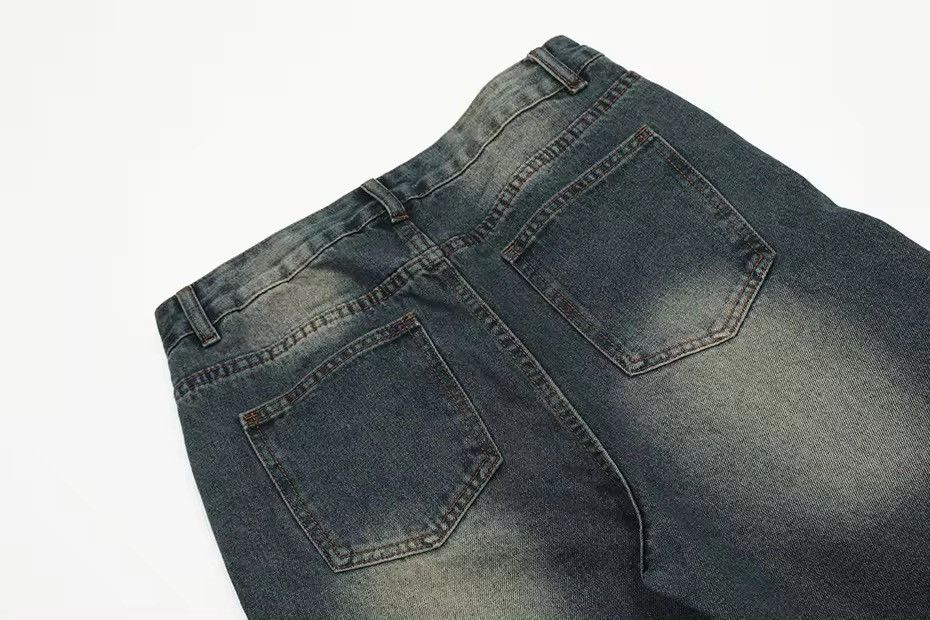 Designer × Vintage Design Hip Hop Baggy Washed Retro Loose Jeans y2k Size US 35 - 7 Thumbnail