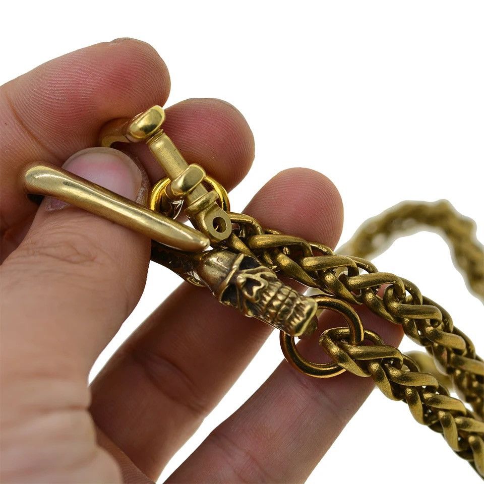Other Skull Head + 6mm wheat snake Pant chain Size ONE SIZE - 3 Thumbnail