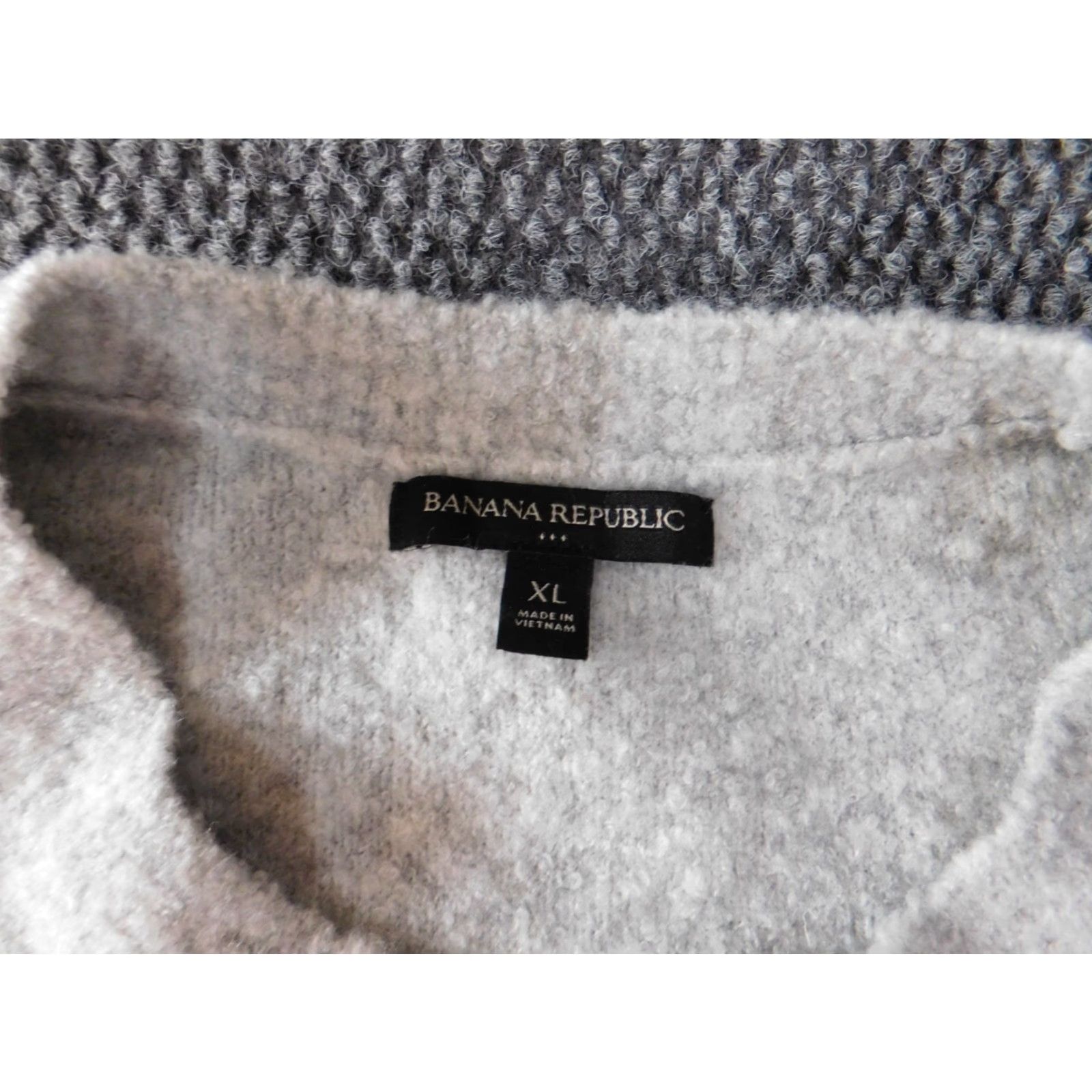 Banana Republic Banana Republic Mens Sweater XL Gray Pullover Crew Neck Stretch Classic Knit Wool Acrylic Nylon Spandex Size US XL / EU 56 / 4 - 4 Thumbnail