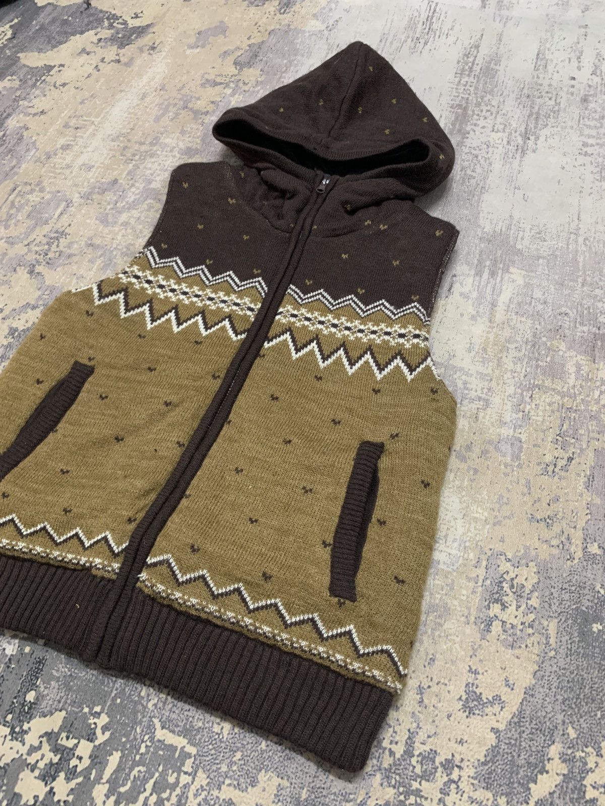 Vintage Vintage Jungle Storm Aztec Tribal Pattern Vest Size US M / EU 48-50 / 2 - 4 Thumbnail