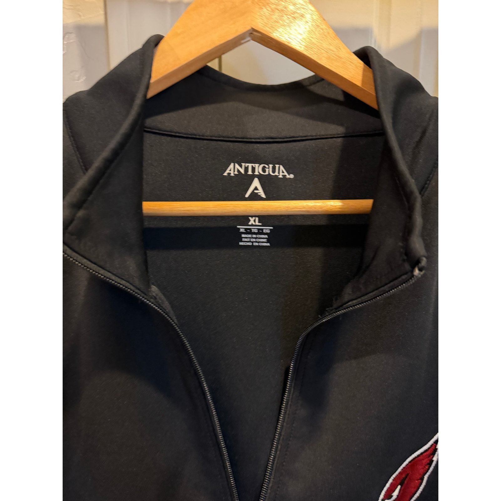 Antigua AZ Cardinals Antigua Content Quarter-Zip Pullover- Black- XL Size US XL / EU 56 / 4 - 2 Thumbnail