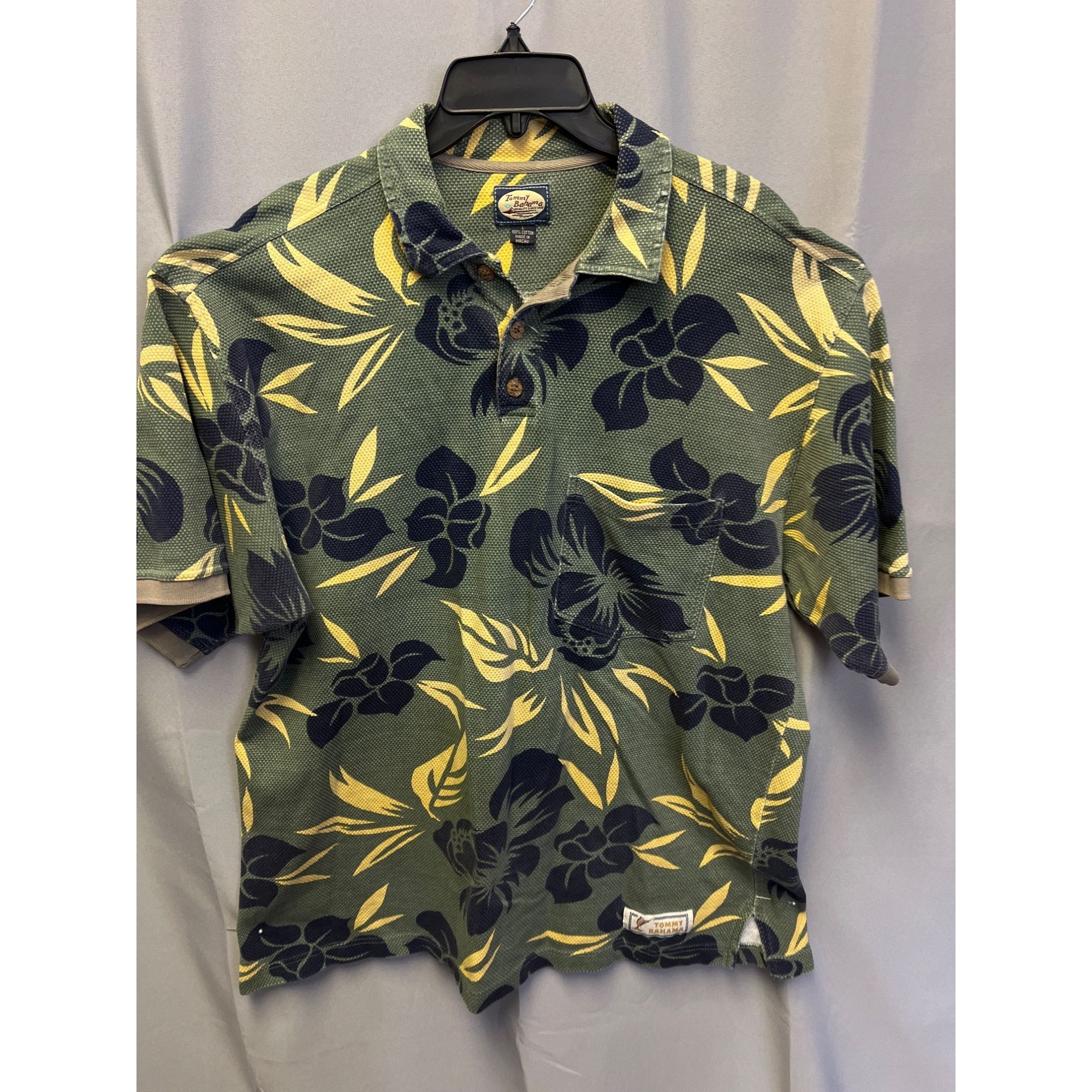 Tommy Bahama Tommy Bahama Mens Tropical Hawaiian Print Polo Shirt Size L Size US L / EU 52-54 / 3 - 1 Thumbnail