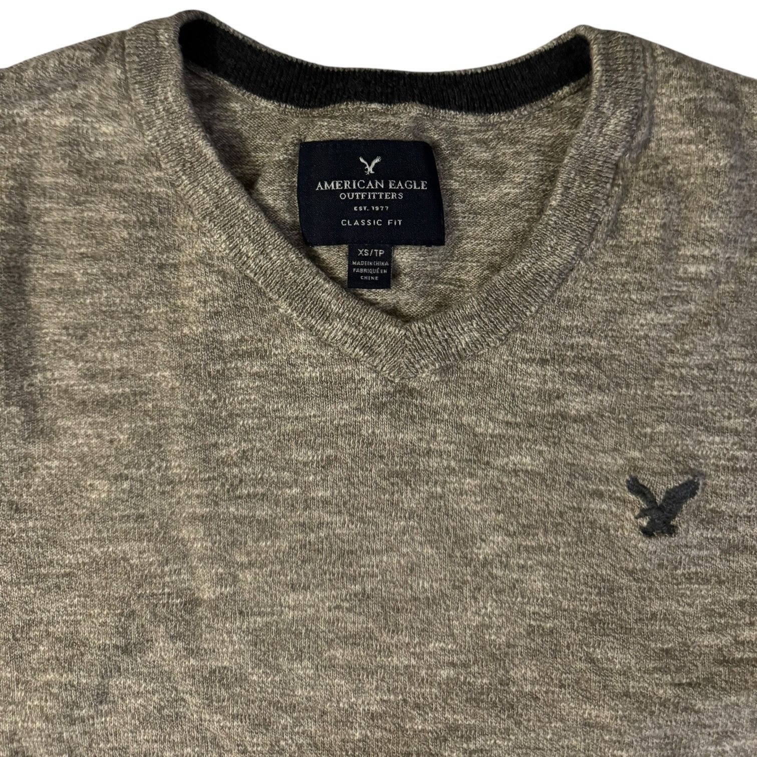 American Eagle Outfitters American Eagle Outfitters Tan Sweater V Neck Extra Small Size US XS / EU 42 / 0 - 2 Thumbnail