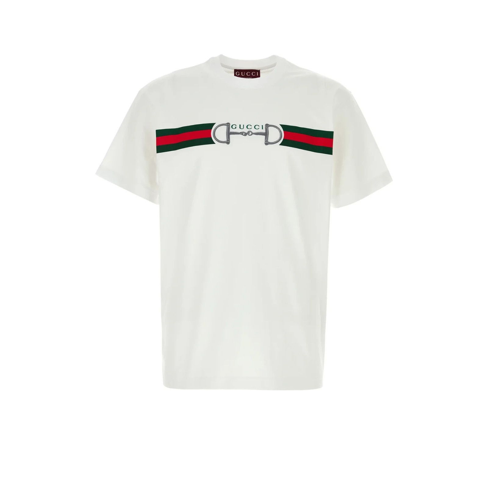 GUCCI White Cotton T-Shirt New )