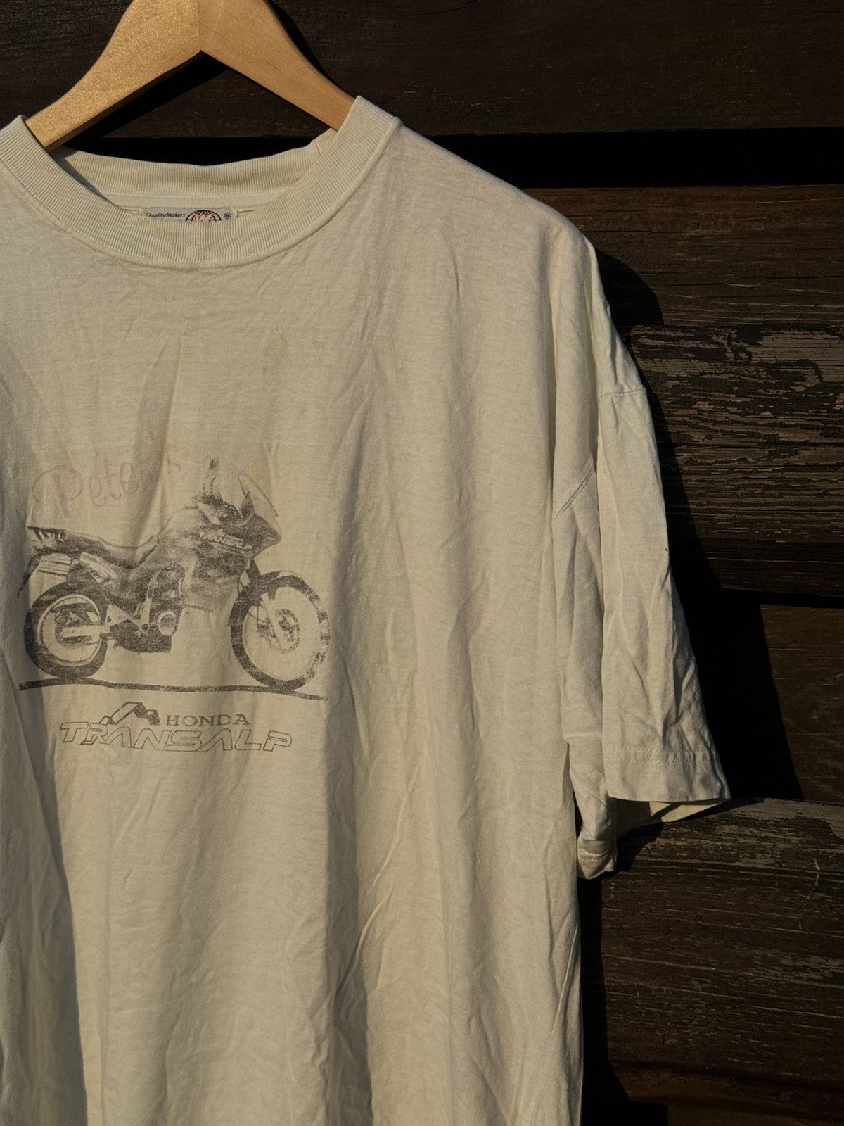 Vintage 90’s Vintage Honda Transalp Promo Moto Racing tee Size US L / EU 52-54 / 3 - 4 Thumbnail