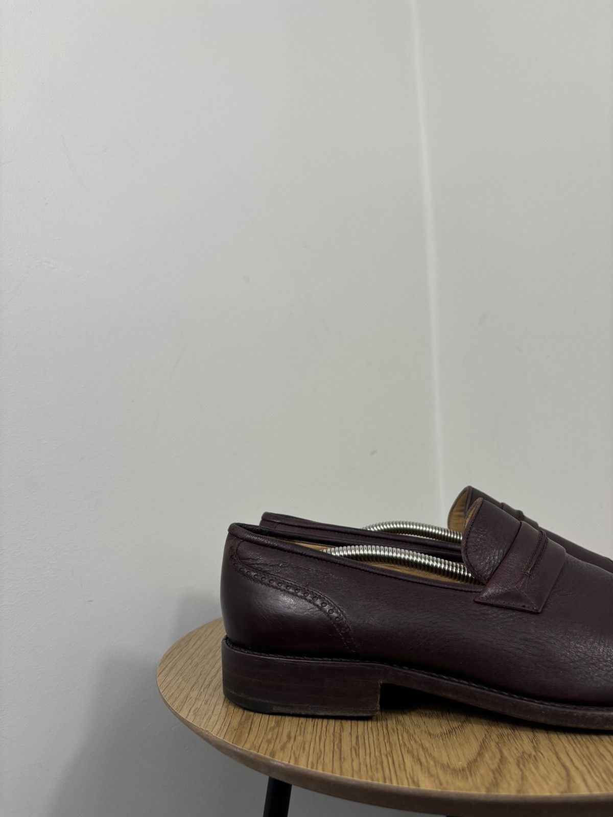Gravati Gravati Vintage Men’s Burgundy Brown Leather Penny Loafers Size US 8.5 / EU 41-42 - 3 Thumbnail