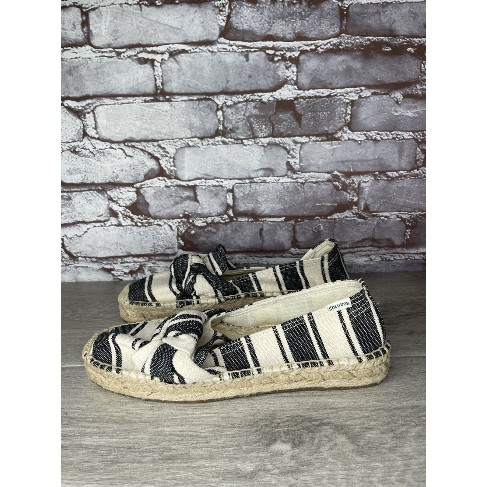 Soludos Soludos Striped Espadrille Bow Blue Cream Nautical Shoes Wom Size US 9 / IT 39 - 1 Thumbnail