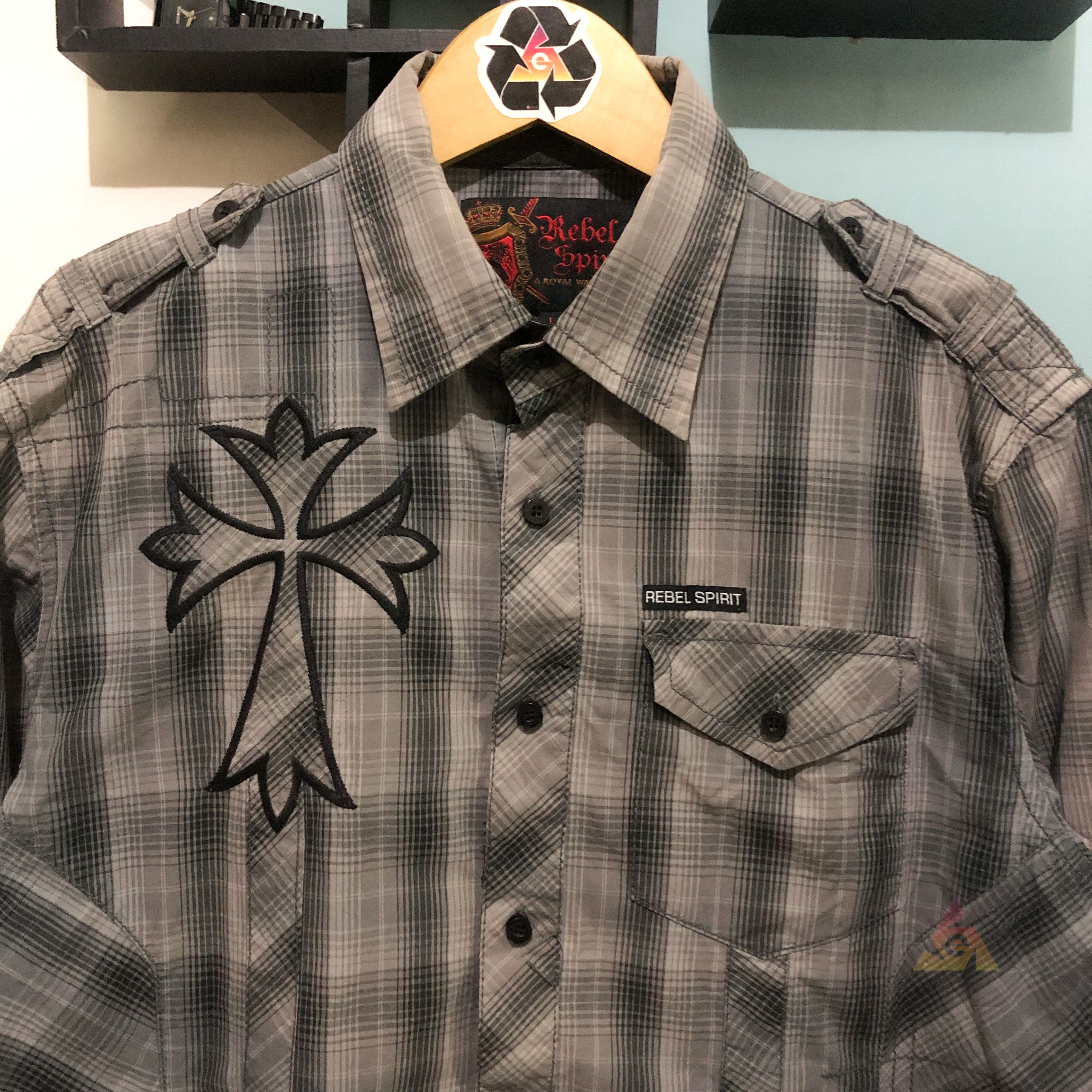 Other Vintage Rebel Spirit Long Sleeve Shirt Dead Stock Size US L / EU 52-54 / 3 - 5 Thumbnail