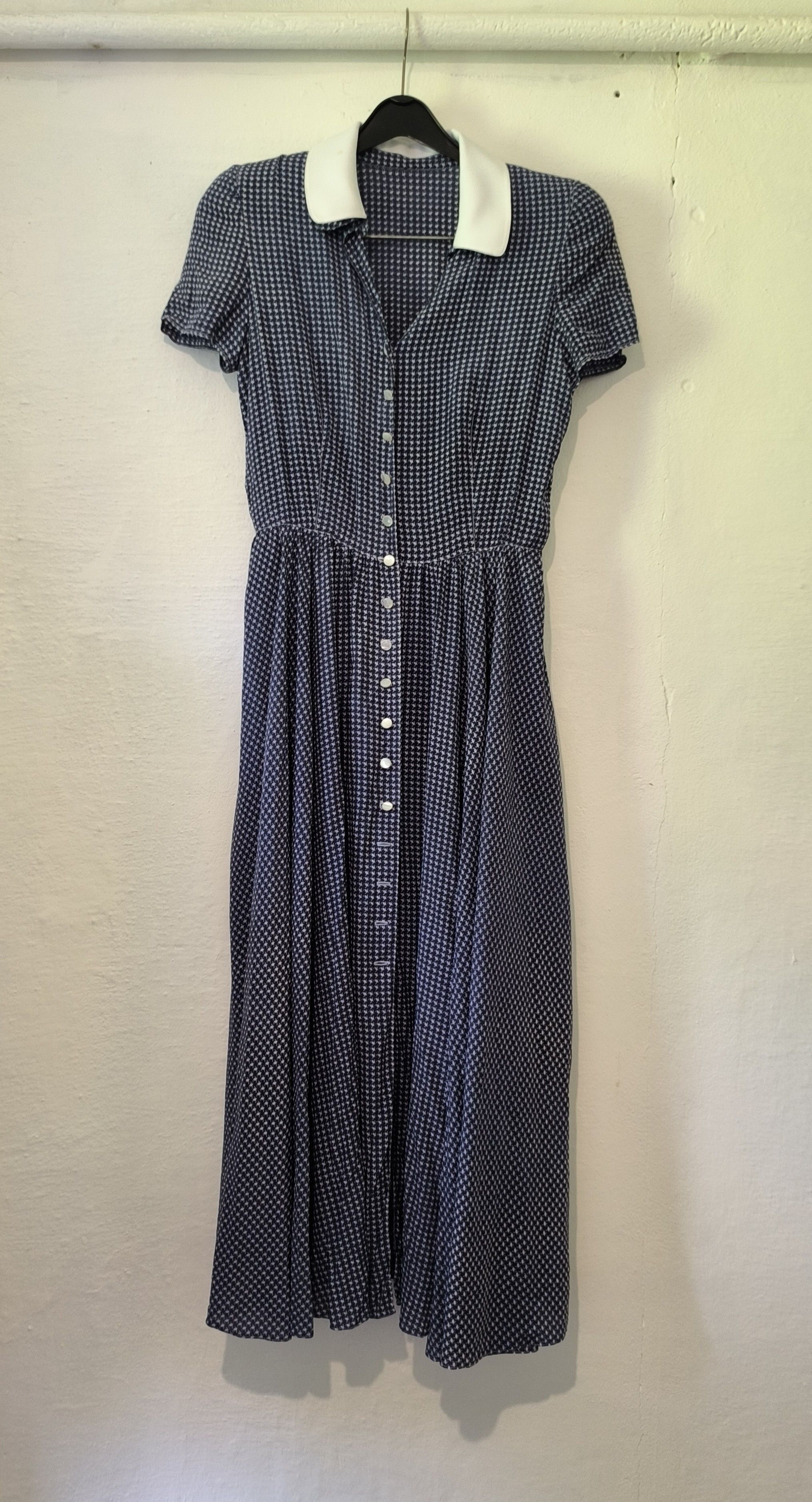 Other VTG Oscar Rom Zürich Dress & Shorts Set Blue Houndstooth Size S / US 4 / IT 40 - 3 Thumbnail