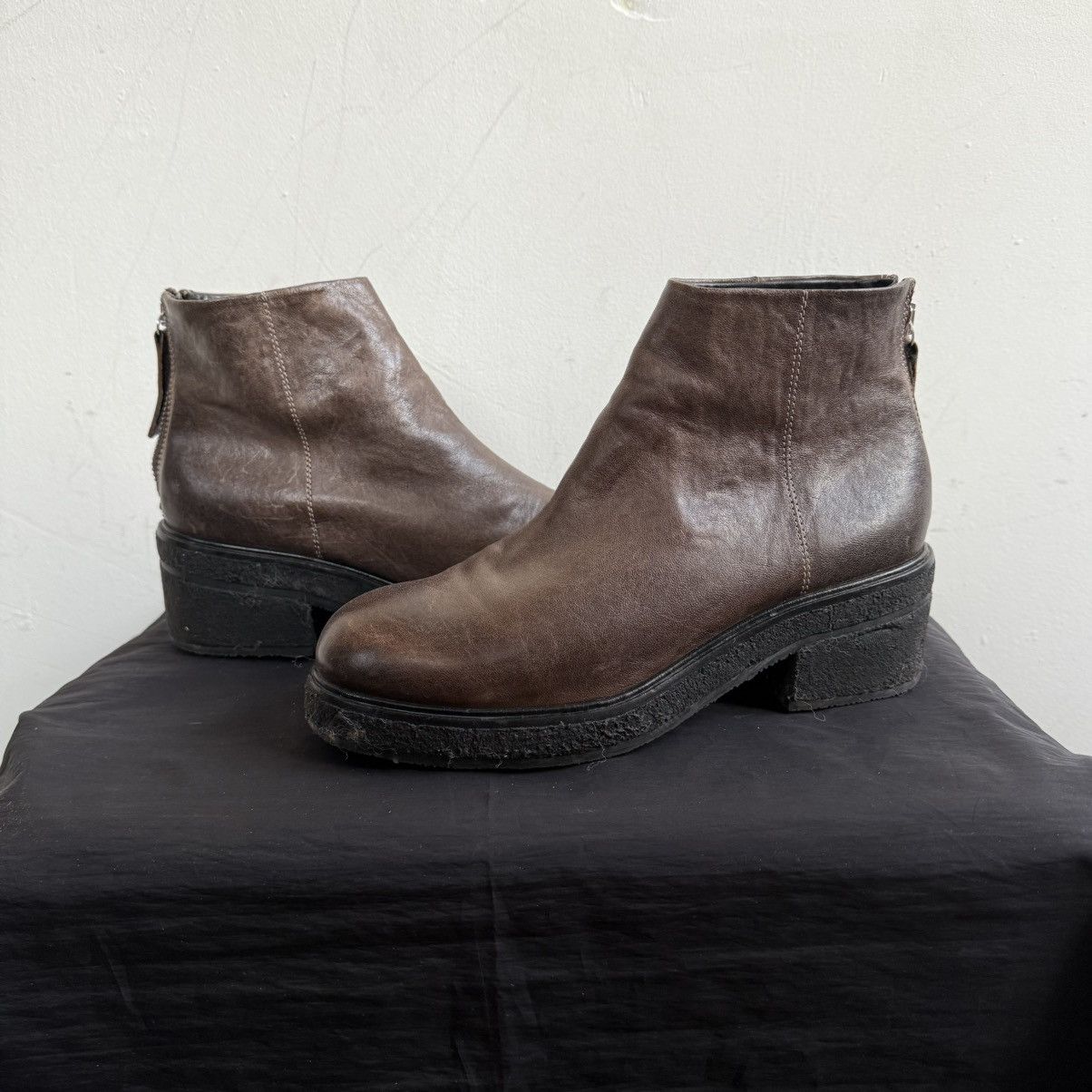 Guidi Halmanera Hand Made Italy Back Front Zip Boots Size US 7 / IT 37 - 4 Thumbnail