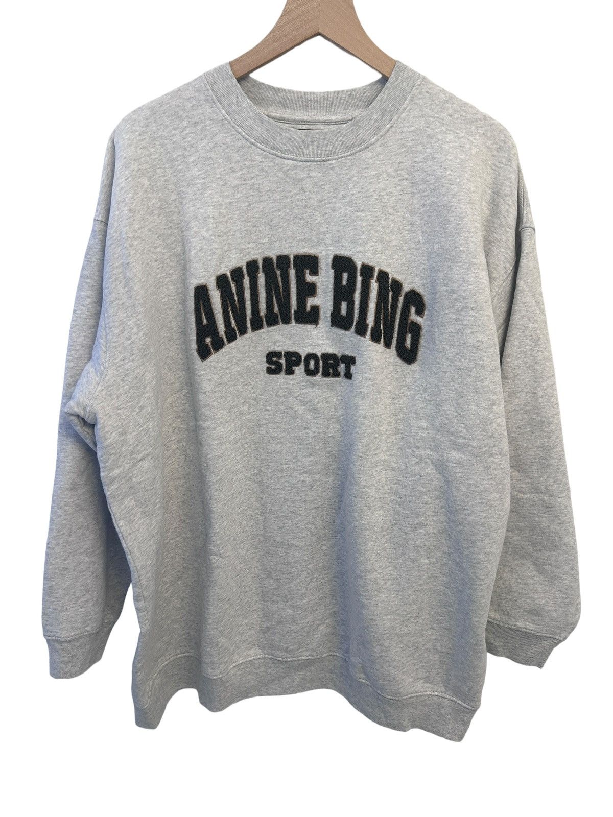 Anine Bing Anine Bing Sport Tyler Sweatshirt Heather Grey Large NWT Size L / US 10 / IT 46 - 2 Thumbnail