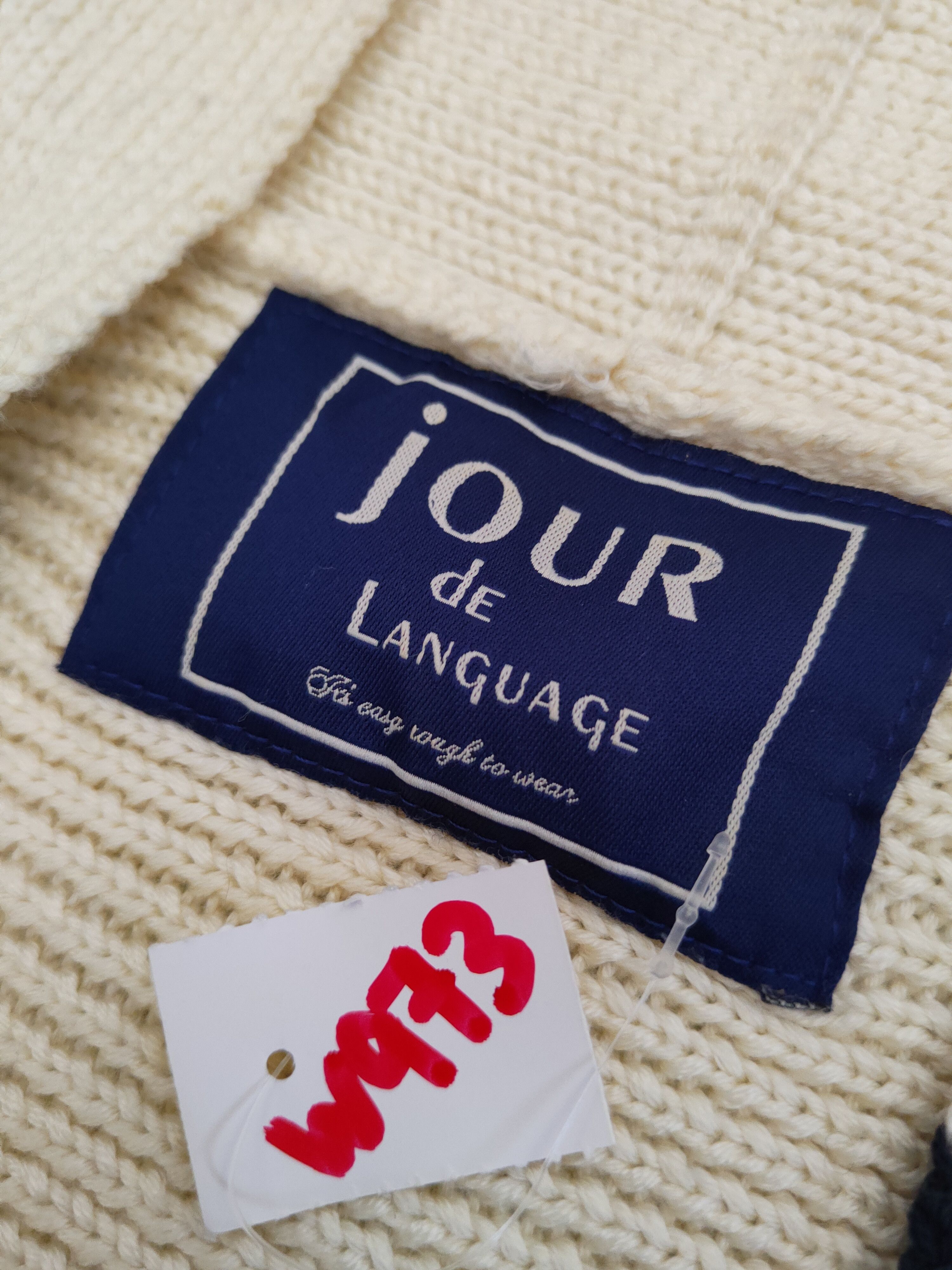 Homespun Knitwear × Japanese Brand Jour de Language Mavy Cream Knitwear Cardigan #W973 Size M / US 6-8 / IT 42-44 - 12 Thumbnail