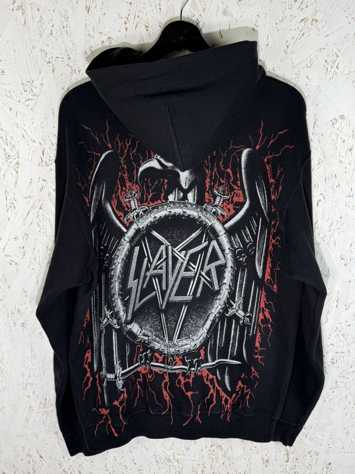 Band Tees Vintage Slayer 2015 AOP Eagle Thrash Metal Band Zip Hoodie Size US L / EU 52-54 / 3 - 6 Thumbnail