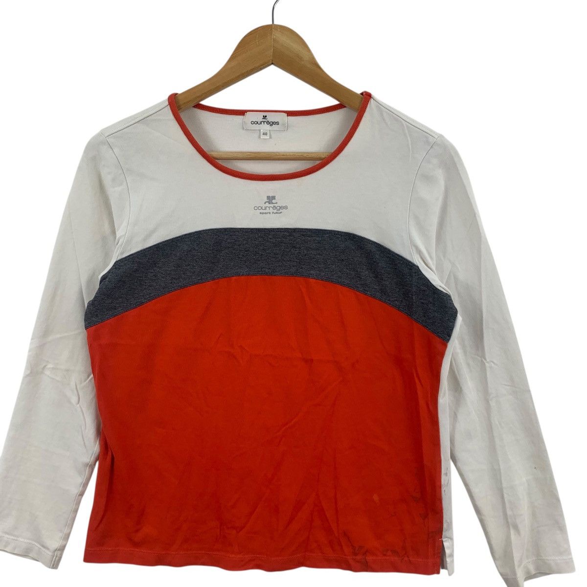 Courreges Vintage COURREGES SPORT FUTUR Collection Tee Shirt Top Size S / US 4 / IT 40 - 4 Thumbnail