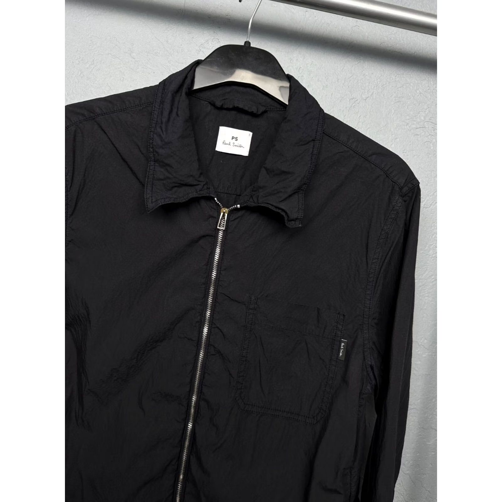 Paul Smith Paul Smith Mens Overshirt Jacket S Black Zip Front Windbreaker Collared Cotton Shirt Jacket Mens Regular Size S Size US S / EU 44-46 / 1 - 2 Thumbnail