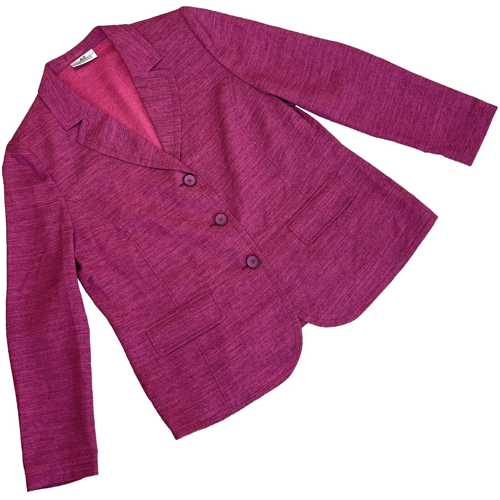 image of Vintage Az Modell (Germany) Polyester Cassimere Twill Cutaway in Pink, Women's (Size Large)