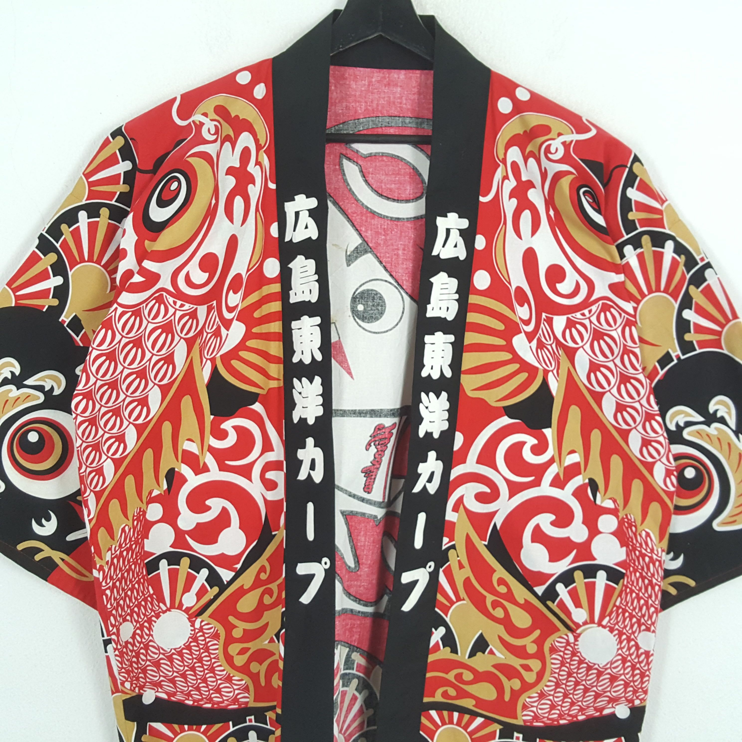 Japanese Brand × Vintage HIROSHIMA TOYO CARP Professional Baseball Team Kimono Jacket Size US XL / EU 56 / 4 - 4 Thumbnail