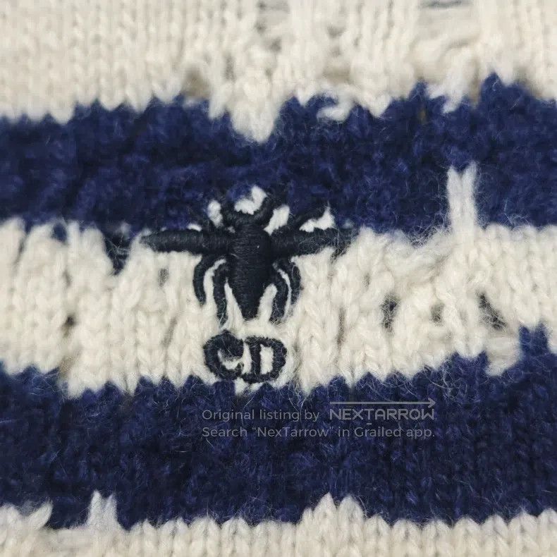 Dior Dior Dark blue and white striped embroidery bee destructio Size XS / US 0-2 / IT 36-38 - 8 Thumbnail