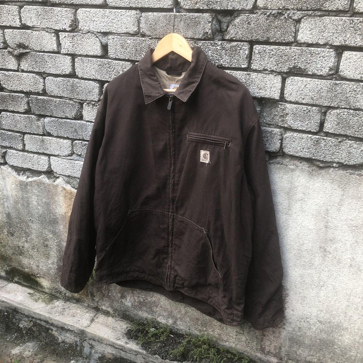 Carhartt × Vintage Vintage Carhartt Detroit Hamilton Dark Brown Jacket Size US L / EU 52-54 / 3 - 7 Thumbnail