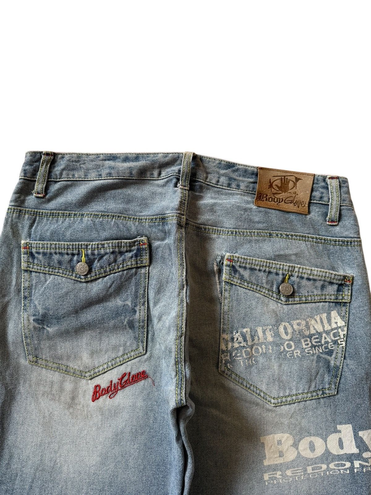 Body Glove Vintage Body Glove Faded Wash Distressed Loose Jeans Size US 34 / EU 50 - 4 Thumbnail