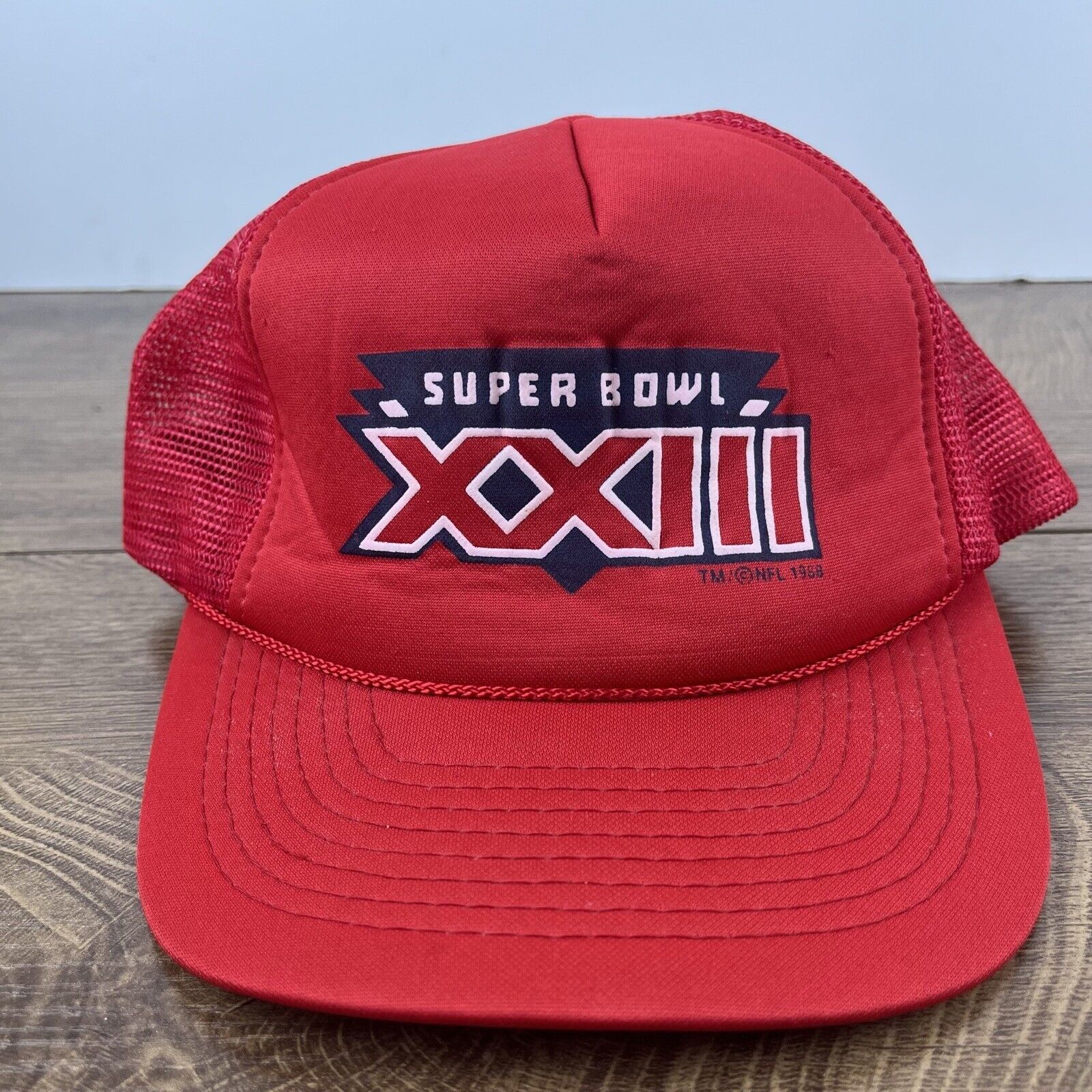 Other VINTAGE Super Bowl XXIII 23 Hat Snapback Red Hat Adjustable Size ONE SIZE - 3 Thumbnail