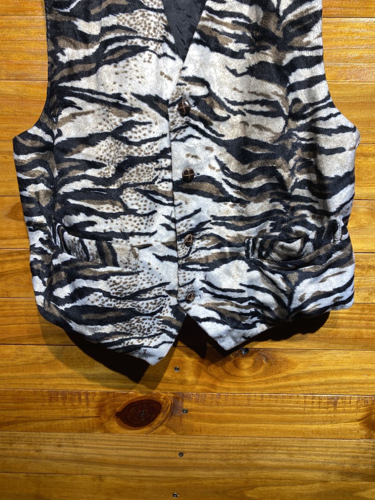 Vintage Vintage Giorgio Versanni Tiger Zebra Bold Men Waist Vest Size US M / EU 48-50 / 2 - 11 Thumbnail