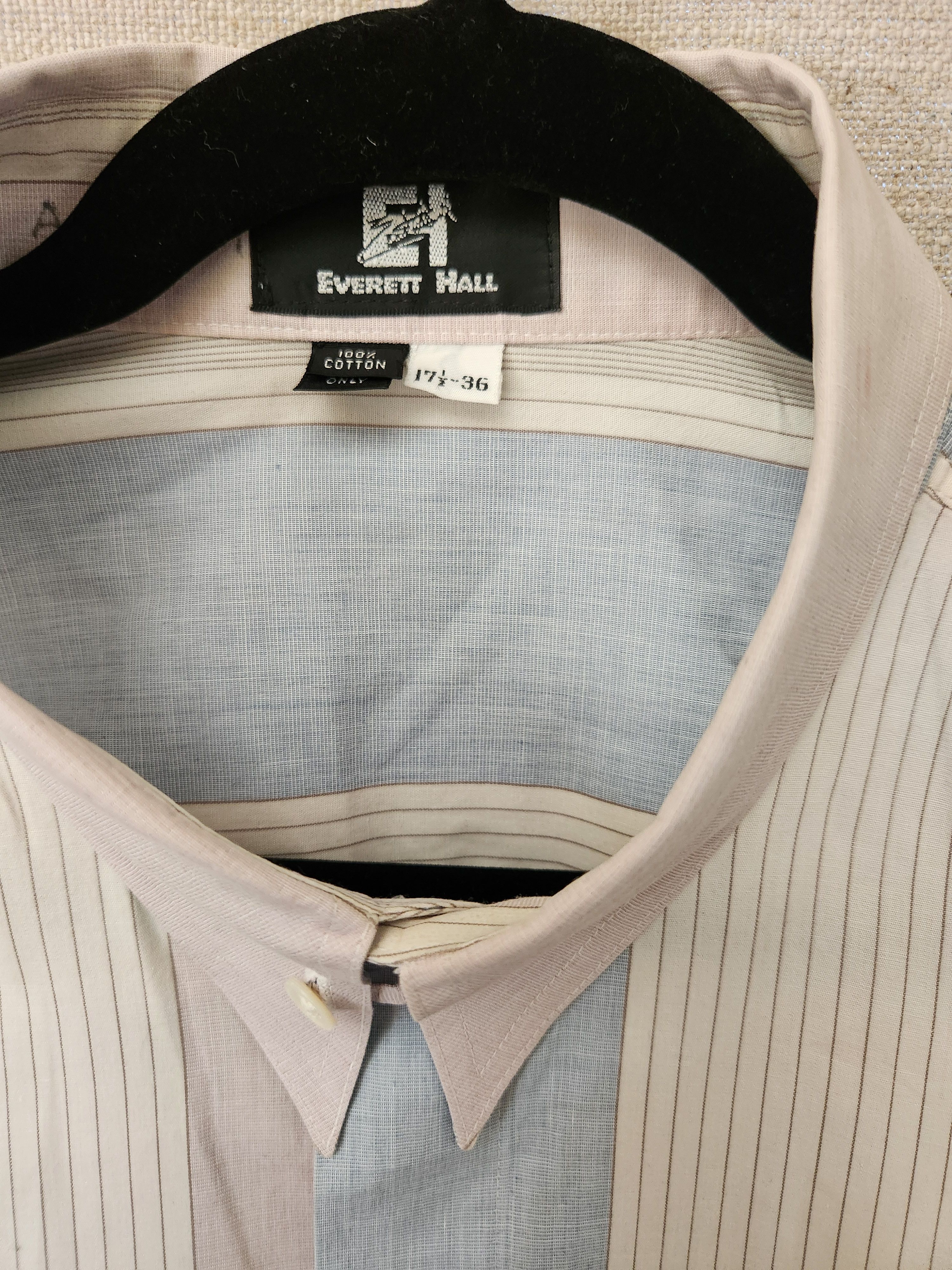 Vintage Vintage Everett Hall Long Sleeve Striped Dress Shirt Size US XL / EU 56 / 4 - 5 Thumbnail