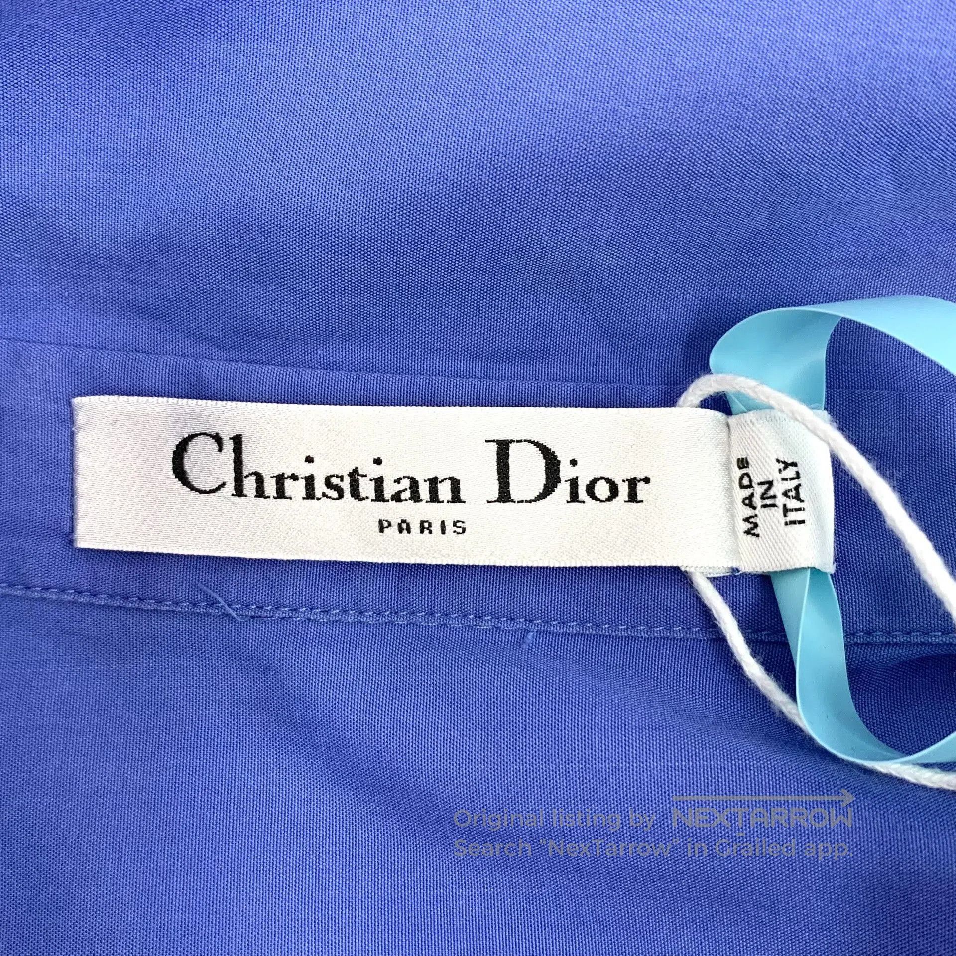 Dior Dior Blue Bee Embroidery Cotton Shirt. Size US M / EU 48-50 / 2 - 6 Thumbnail