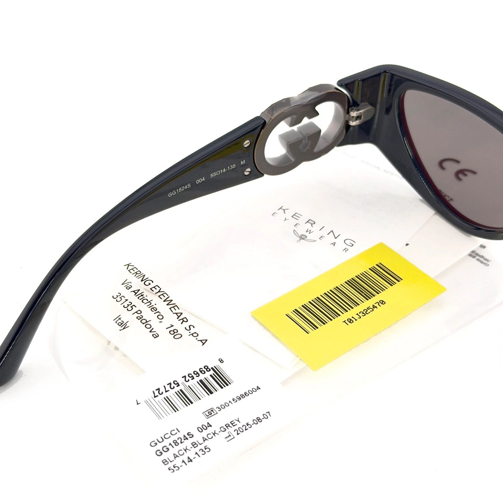 Gucci GUCCI GG1824S Black Cat Mask 1824 GG Logo Sunglasses 004 Size ONE SIZE - 6 Thumbnail
