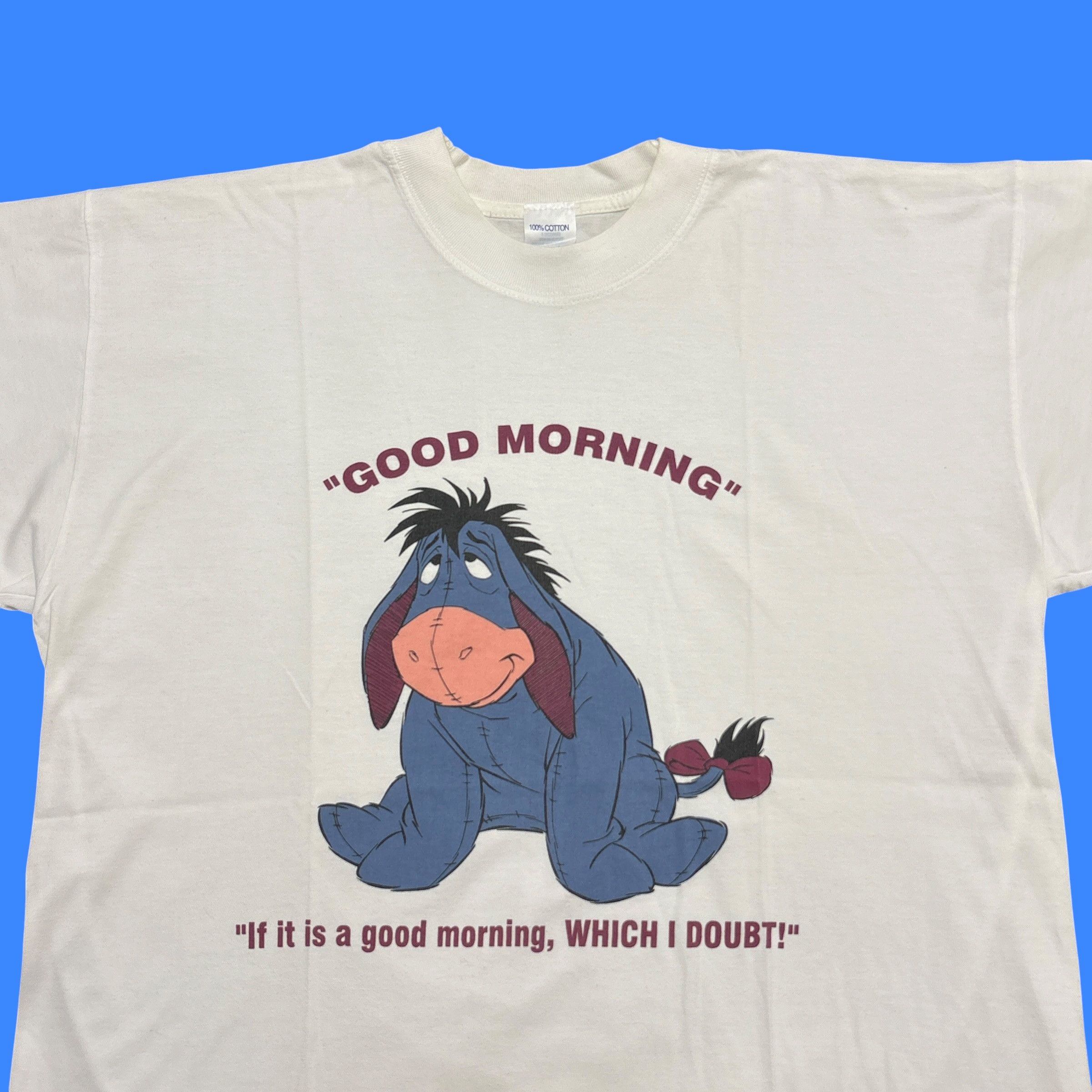 Disney Vintage Eeyore Shirt 90s Humor Funny Cartoon Winnie The Pooh Size US L / EU 52-54 / 3 - 2 Thumbnail