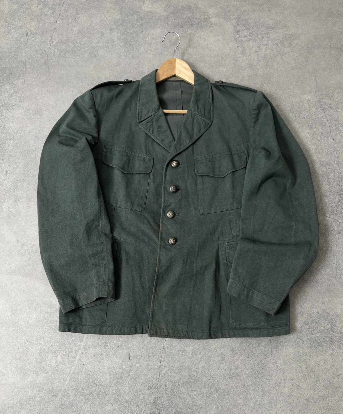 Army Of Me Vintage Swiss 🇨🇭 army mens military jacket 1950-70s Size US M / EU 48-50 / 2 - 2 Thumbnail