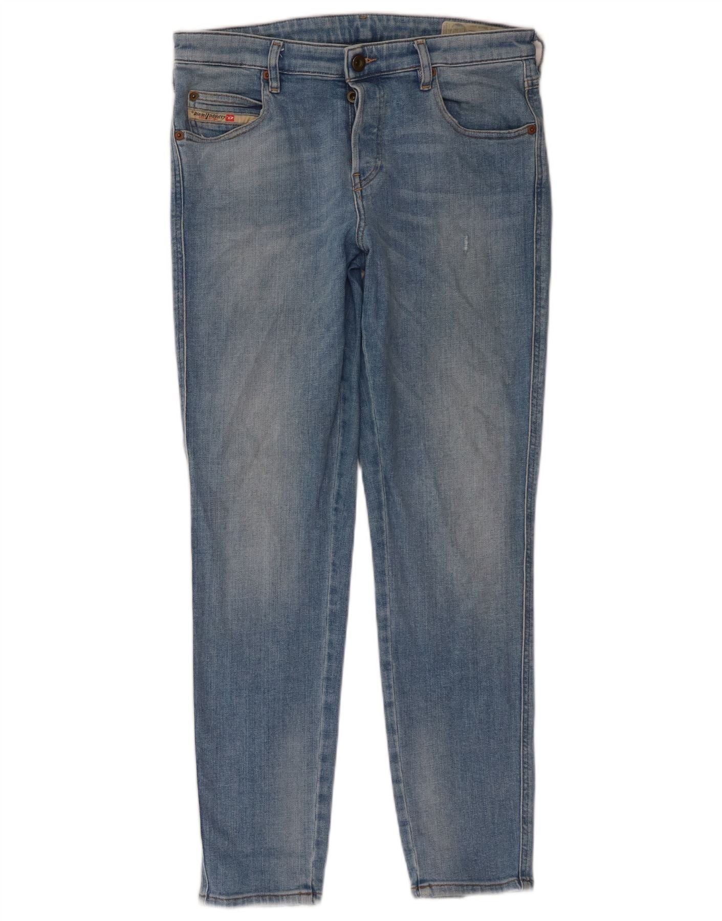 Diesel Womens Babhila Slim Skinny Jeans W29 L28 Blue Cotton Size 42" / US 20 - 1 Thumbnail