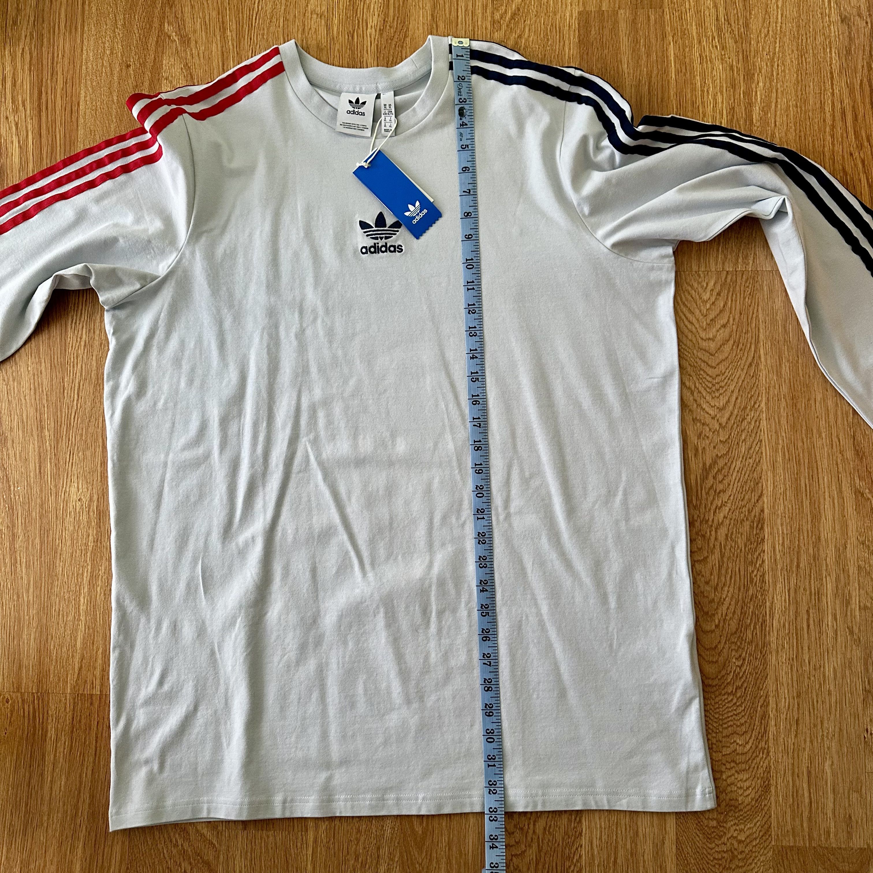 Adidas Adidas Long Sleeve Stripe Tee Grey XL Size US XL / EU 56 / 4 - 7 Thumbnail