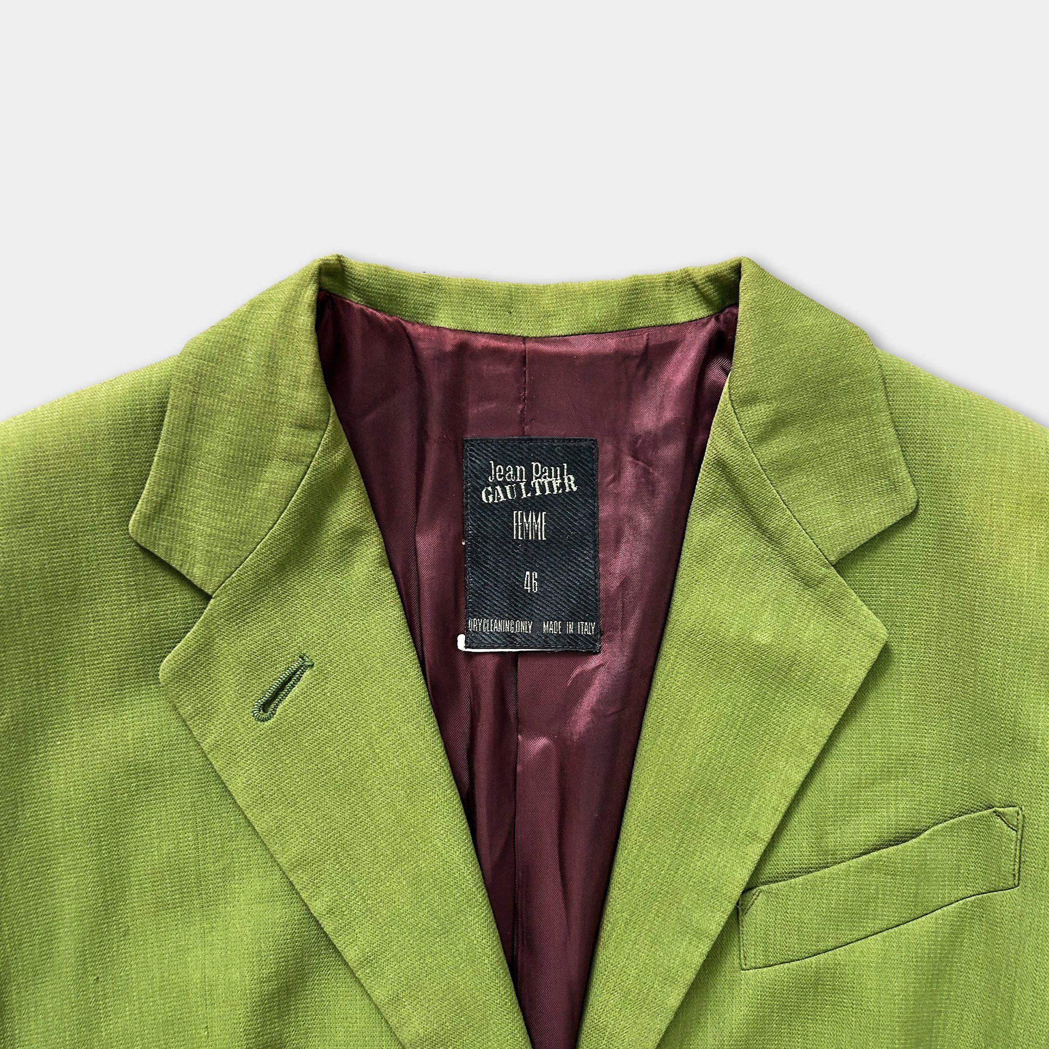 Jean Paul Gaultier Jean Paul Gaultier Classique Green Blazer Size 38S - 2 Thumbnail