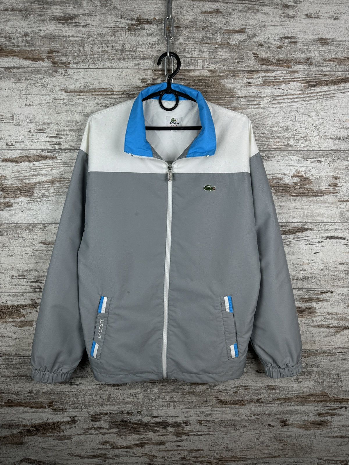 Lacoste × Vintage Mens Vintage Lacoste Track Jacket Olympic crazy 2k rare Size US M / EU 48-50 / 2 - 2 Thumbnail
